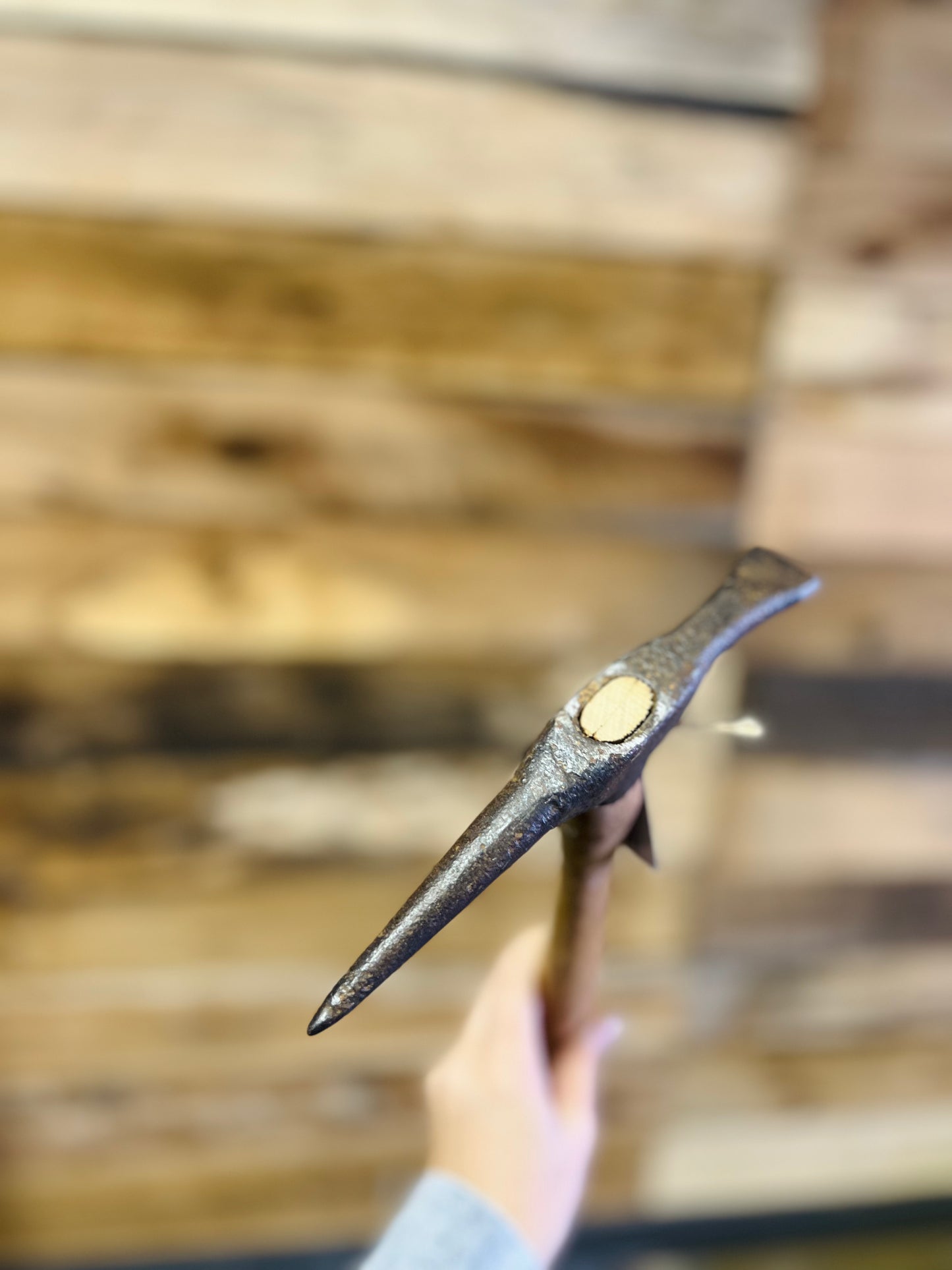 Vintage Handsmith's Iron Pick Hammer - New Handle!