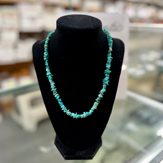 Genuine Royal Beauty Turquoise Nugget Necklace - 18"