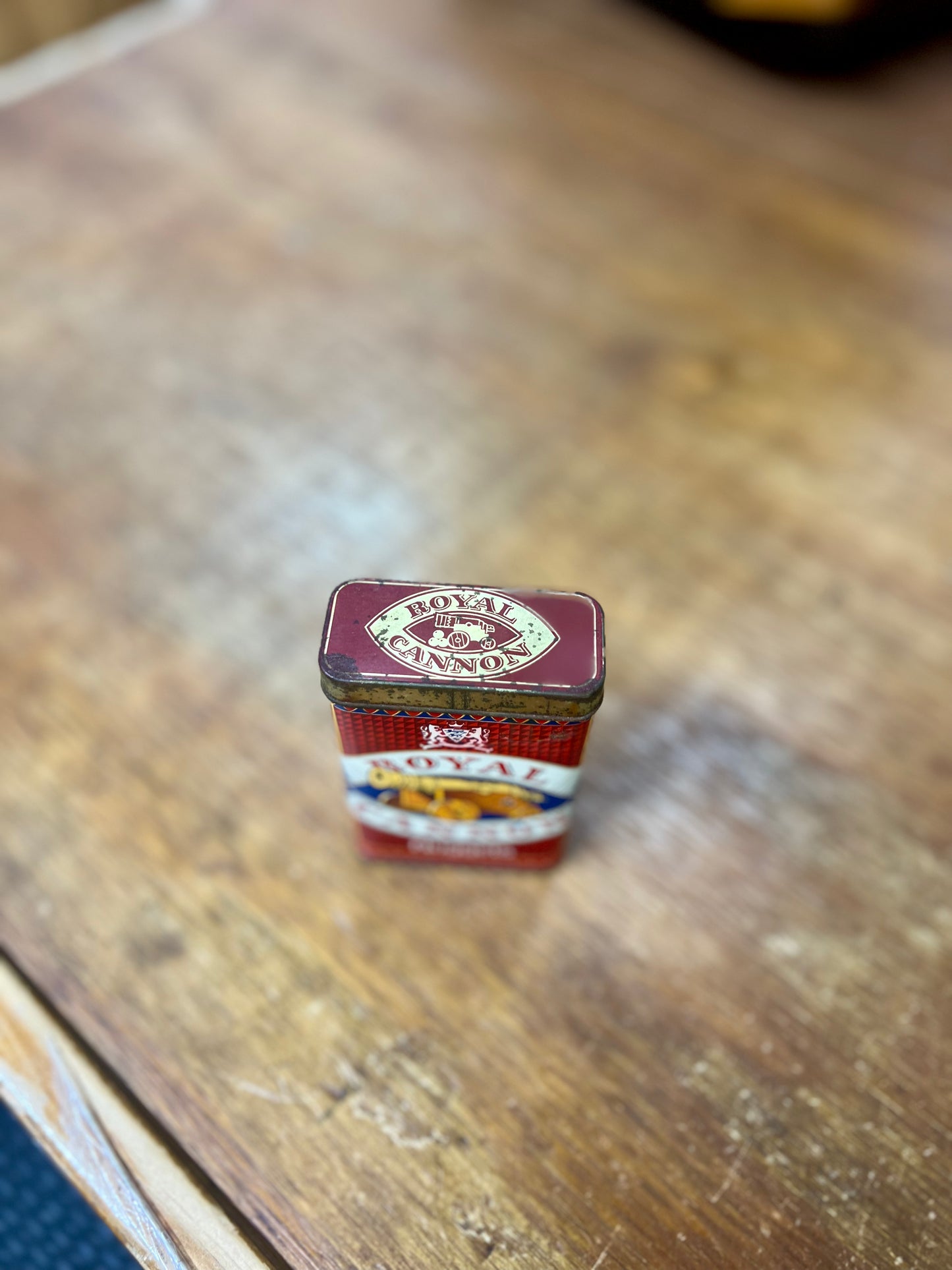 Vintage Royal Cannon Golden Nuggets Tobacco Metal Tin