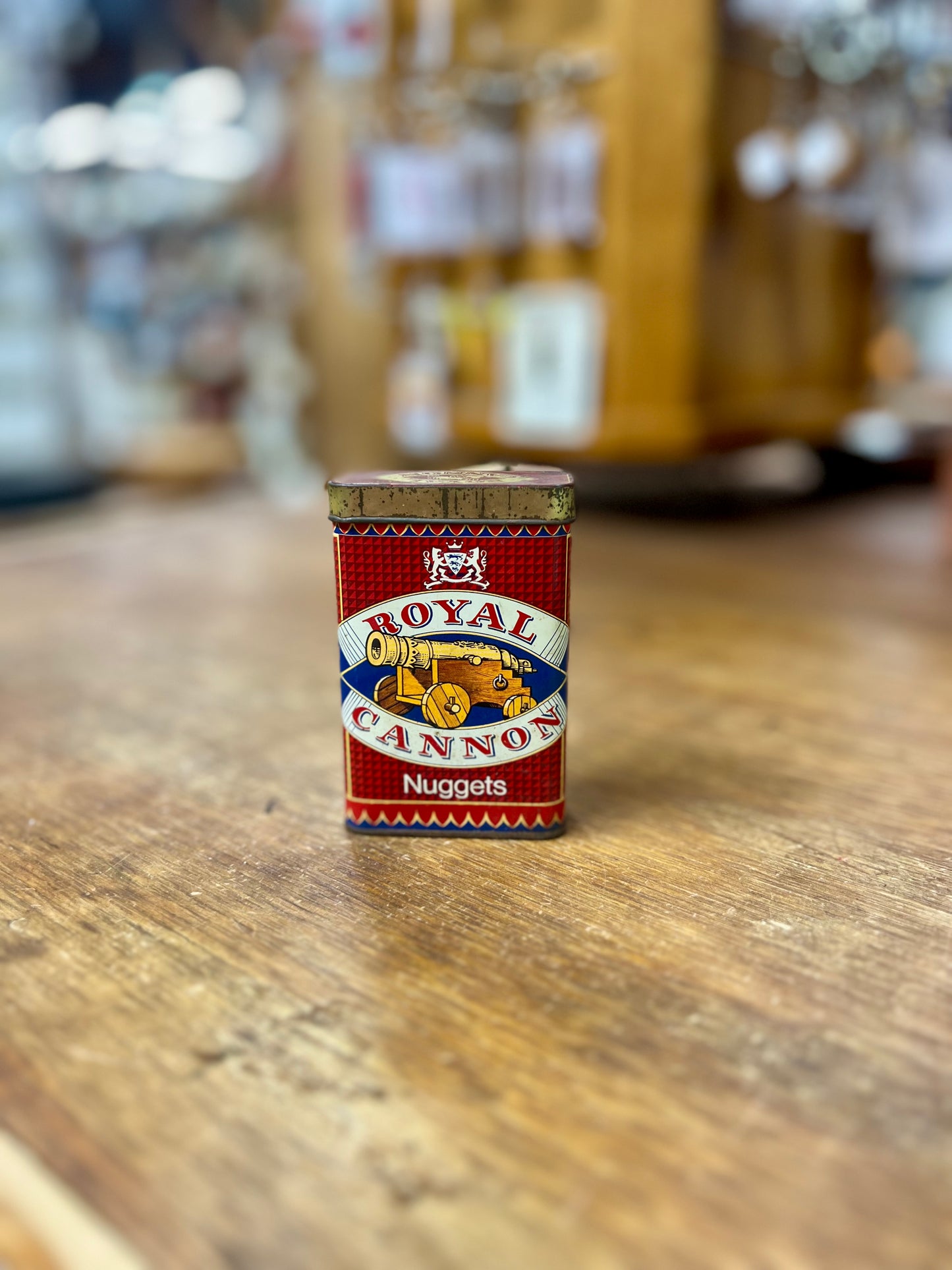 Vintage Royal Cannon Golden Nuggets Tobacco Metal Tin