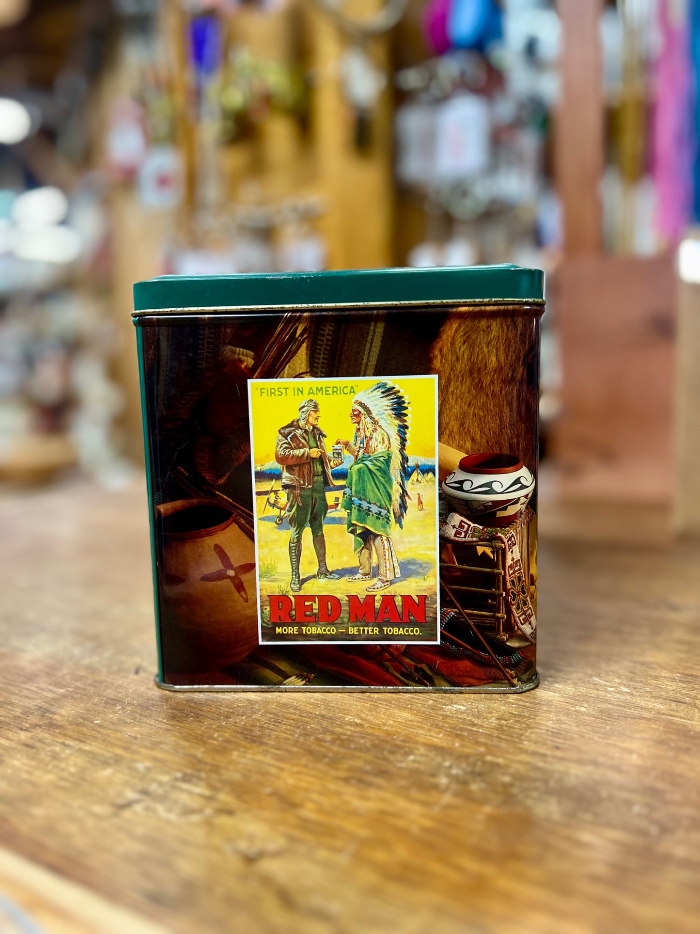 Vintage 1990's Red Man Tin Canister