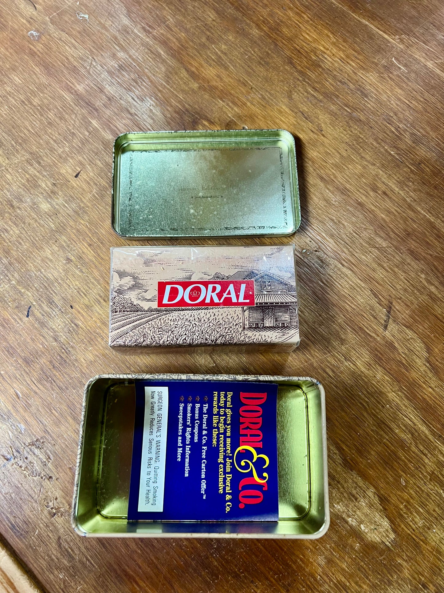 Vintage Doral 1996 Collectors Edition Metal Tin with Unopened Matches