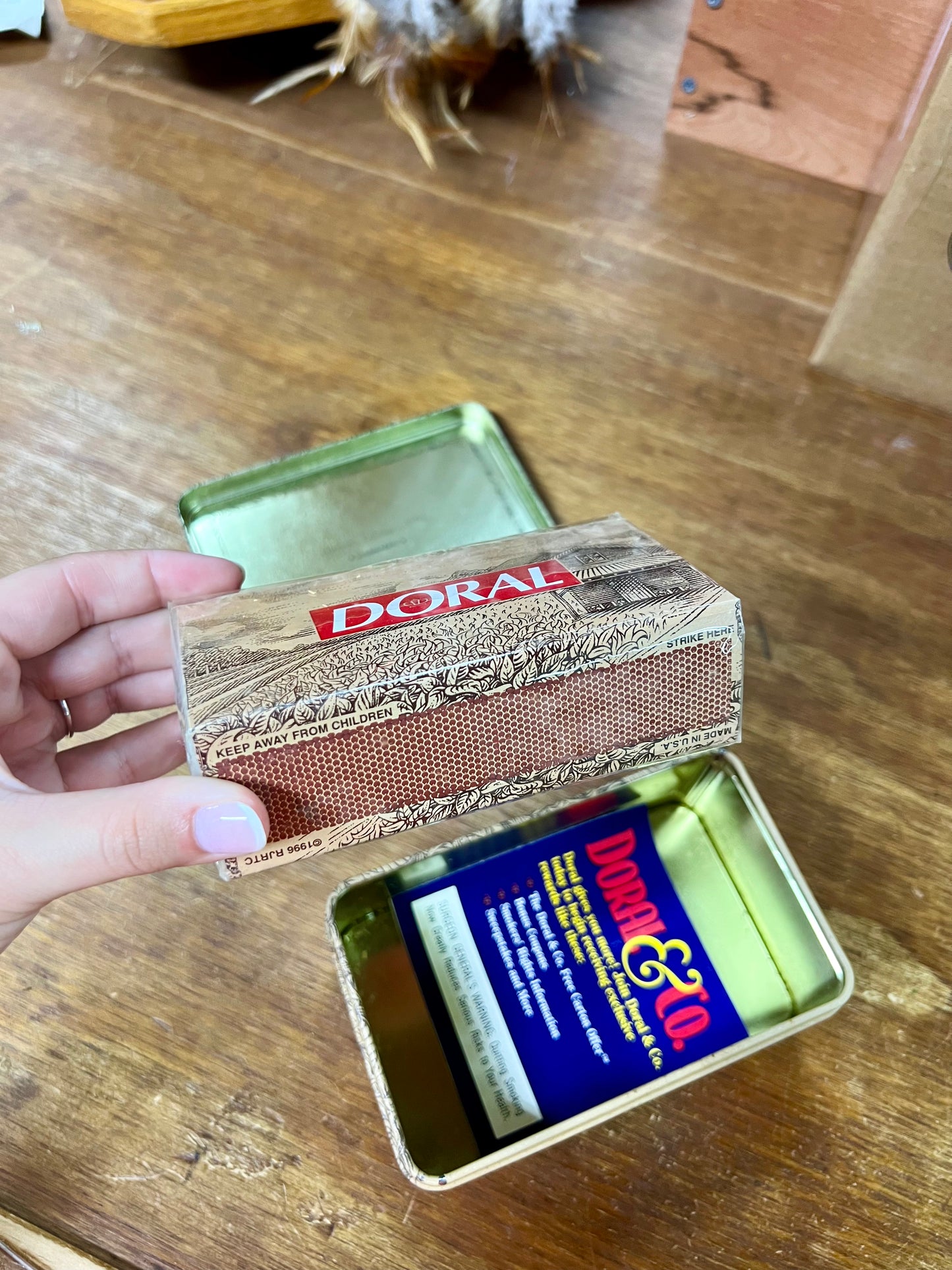 Vintage Doral 1996 Collectors Edition Metal Tin with Unopened Matches