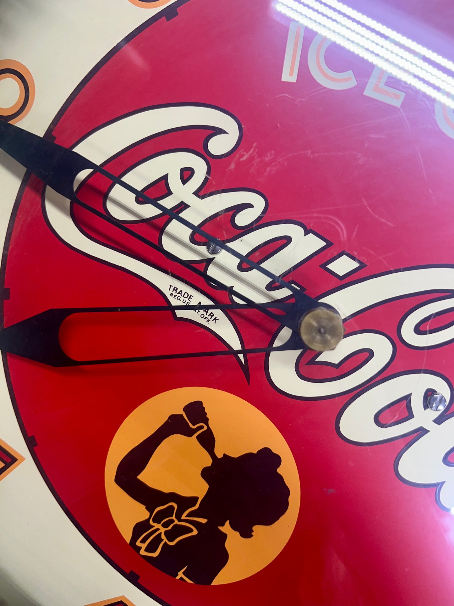 Neon Spinner Coca Cola Clock Authentic Dated 1938