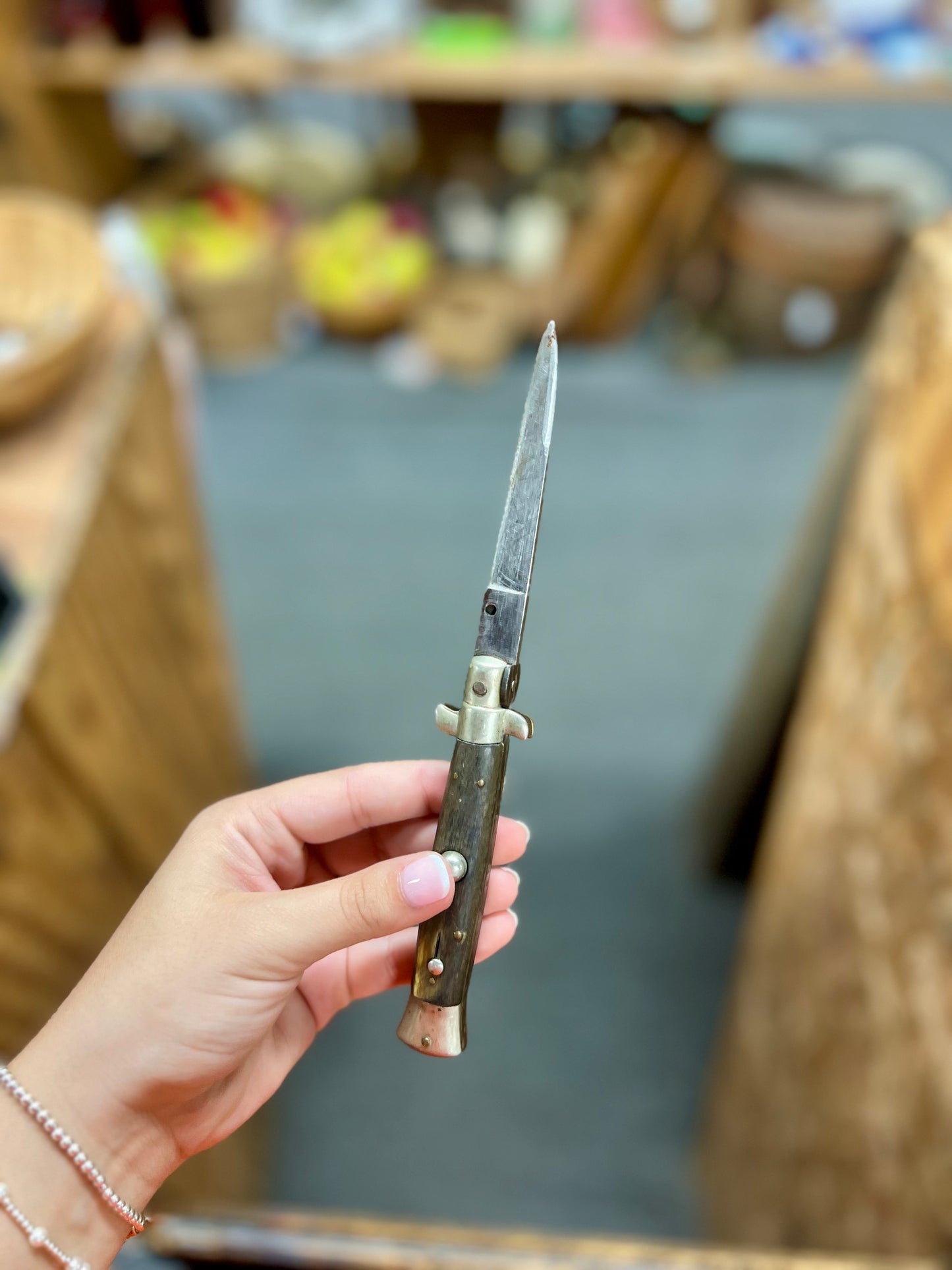 INOX Italian Transitional Stiletto Vintage 1960s switchblade knife
