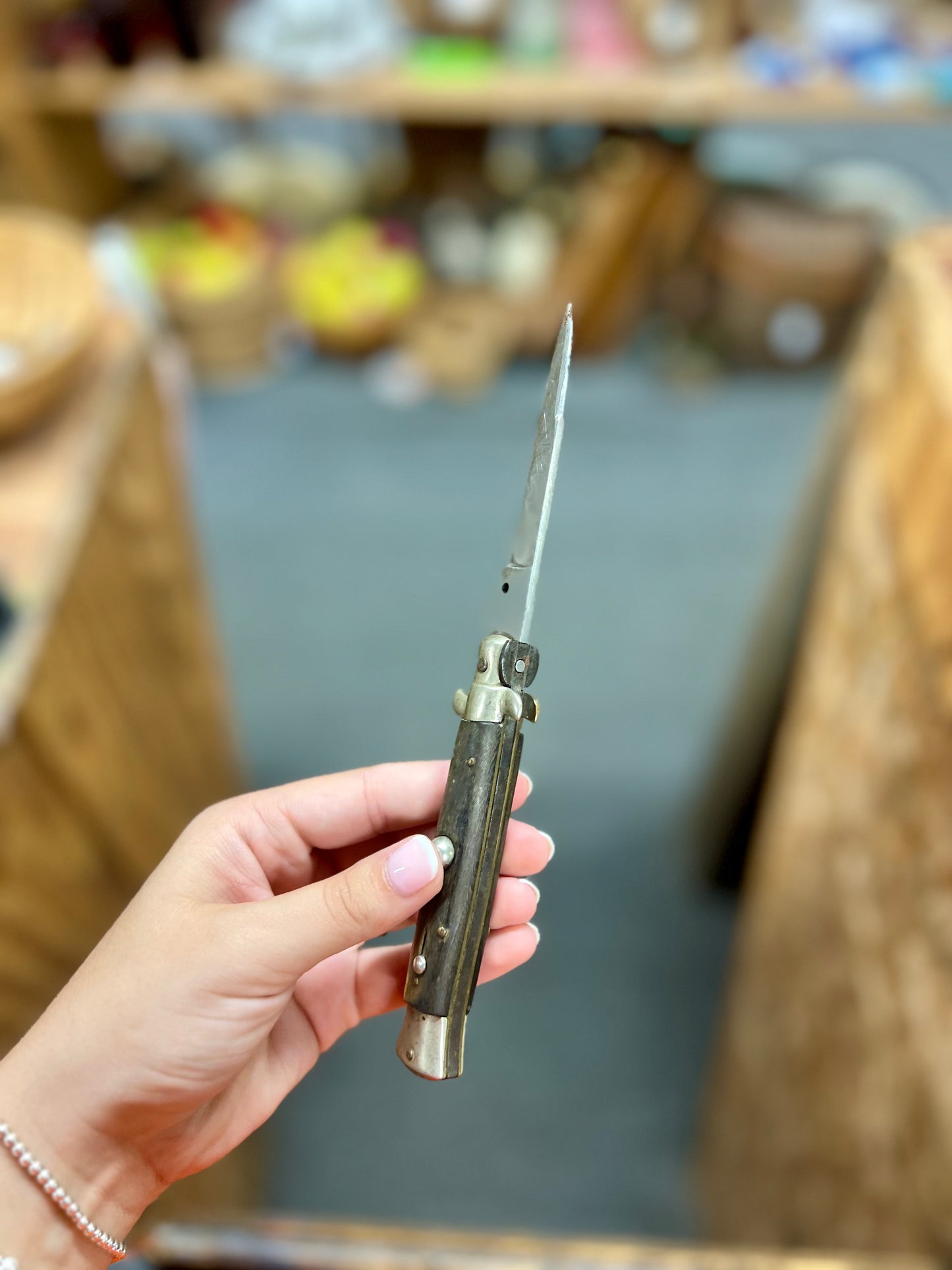 INOX Italian Transitional Stiletto Vintage 1960s switchblade knife
