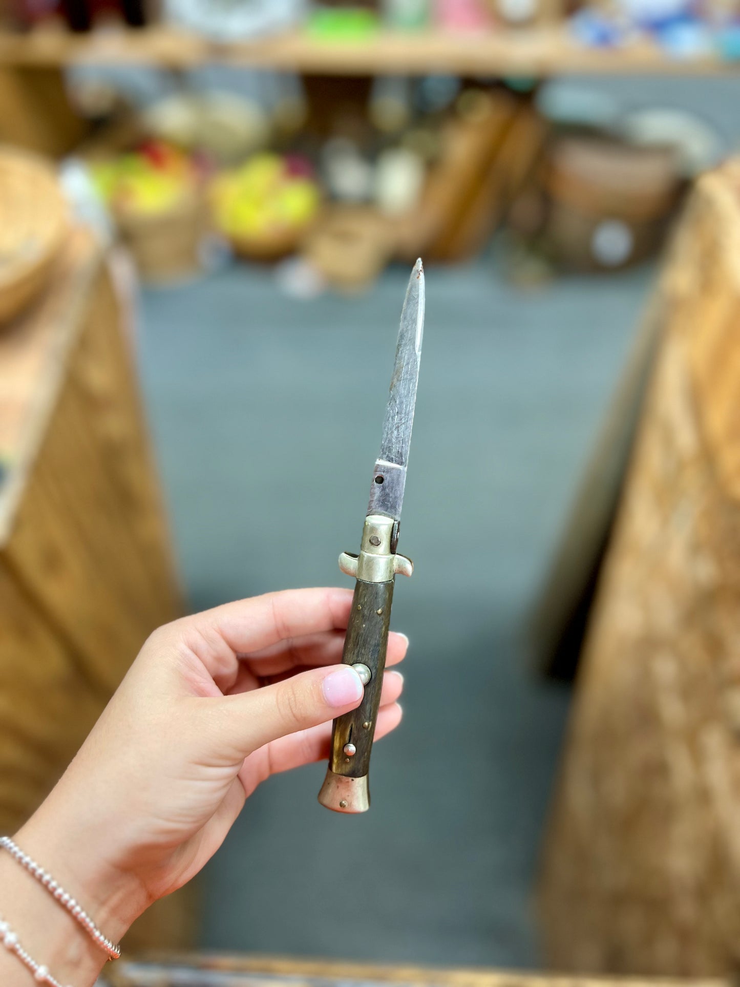 INOX Italian Transitional Stiletto Vintage 1960s switchblade knife
