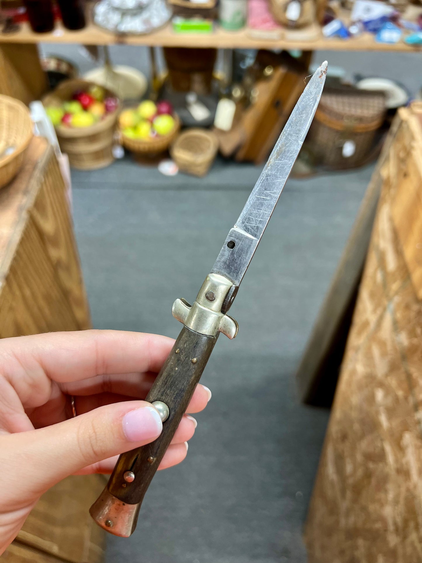 INOX Italian Transitional Stiletto Vintage 1960s switchblade knife
