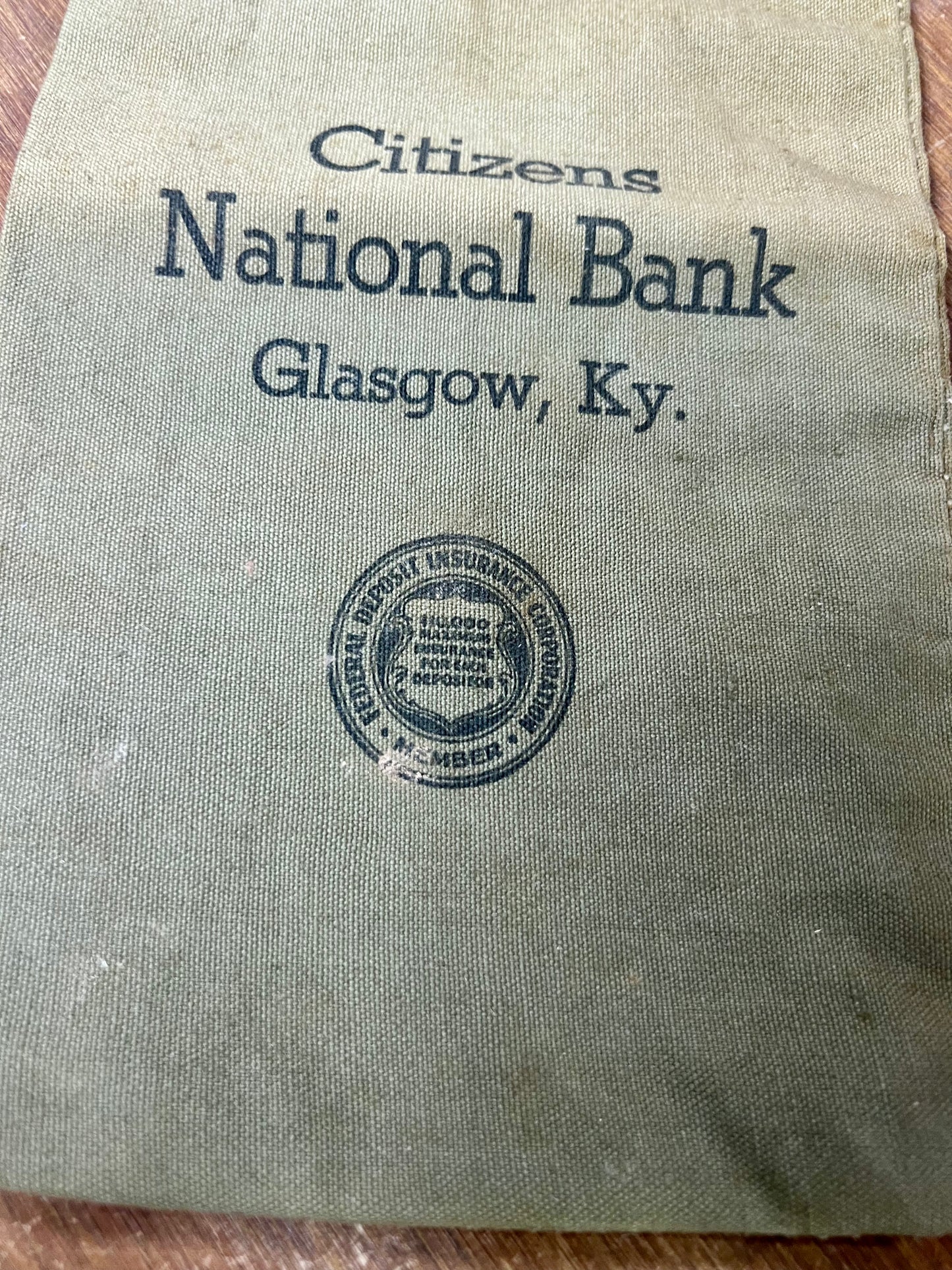 Citizens National Bank Glasgow, Ky Money Bag