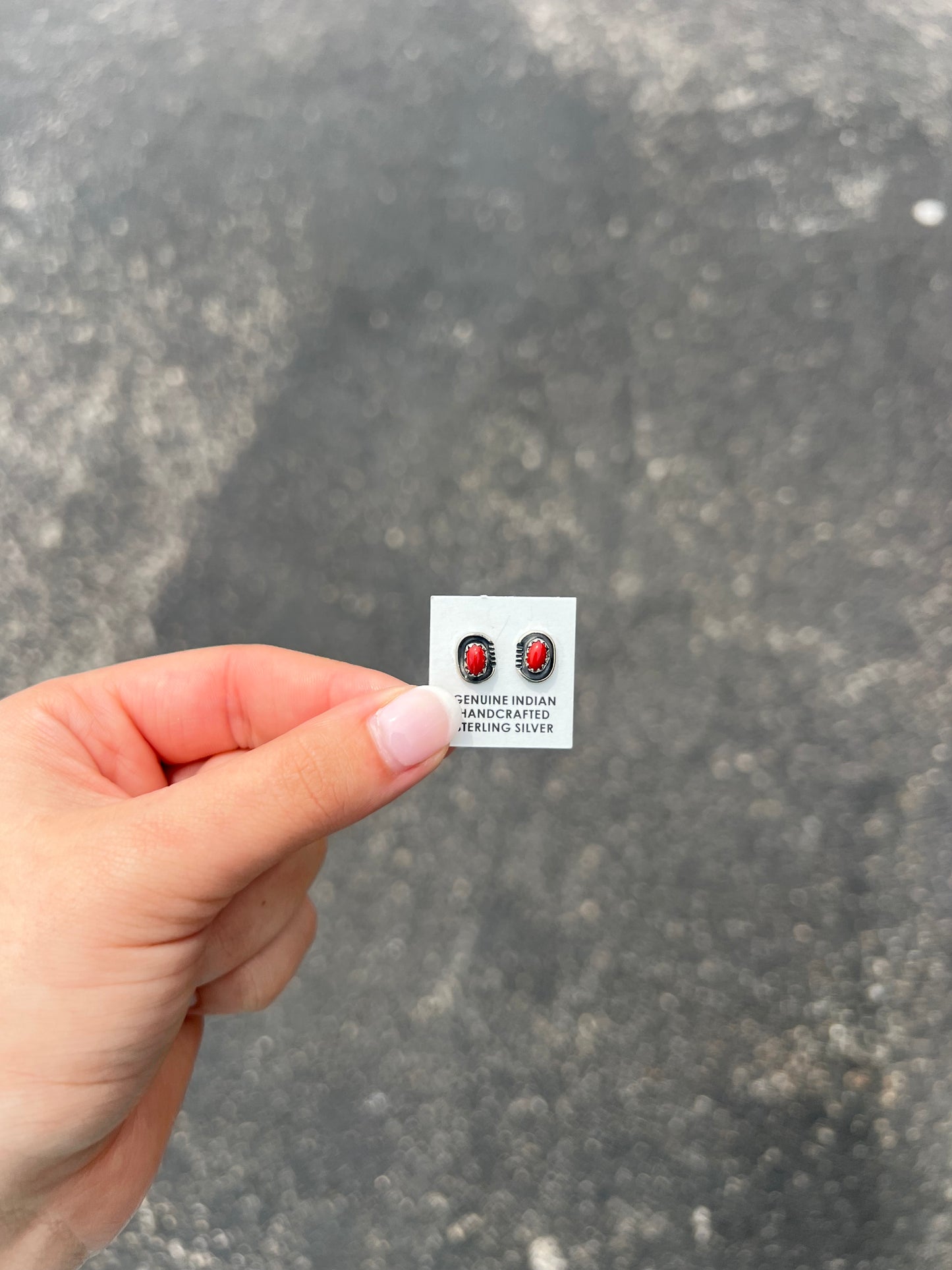 The Millie Natural Coral Sterling Silver Stud Earrings
