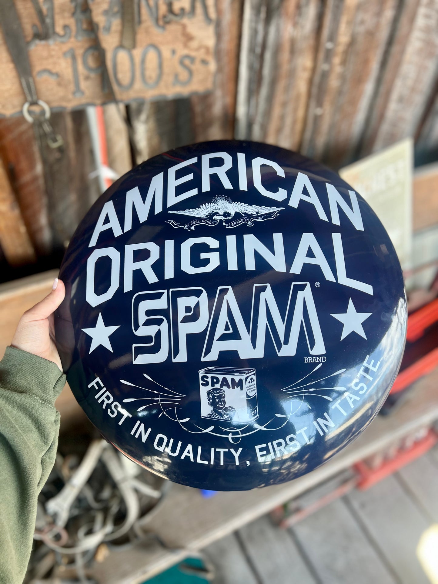 Navy American Original SPAM Dome Sign