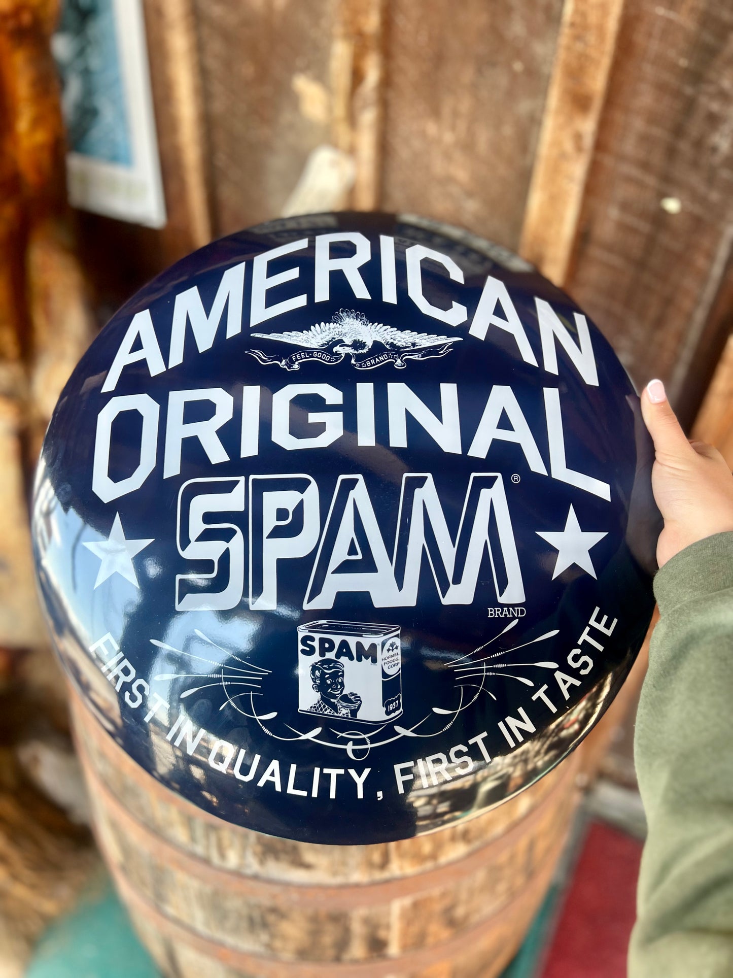 Navy American Original SPAM Dome Sign
