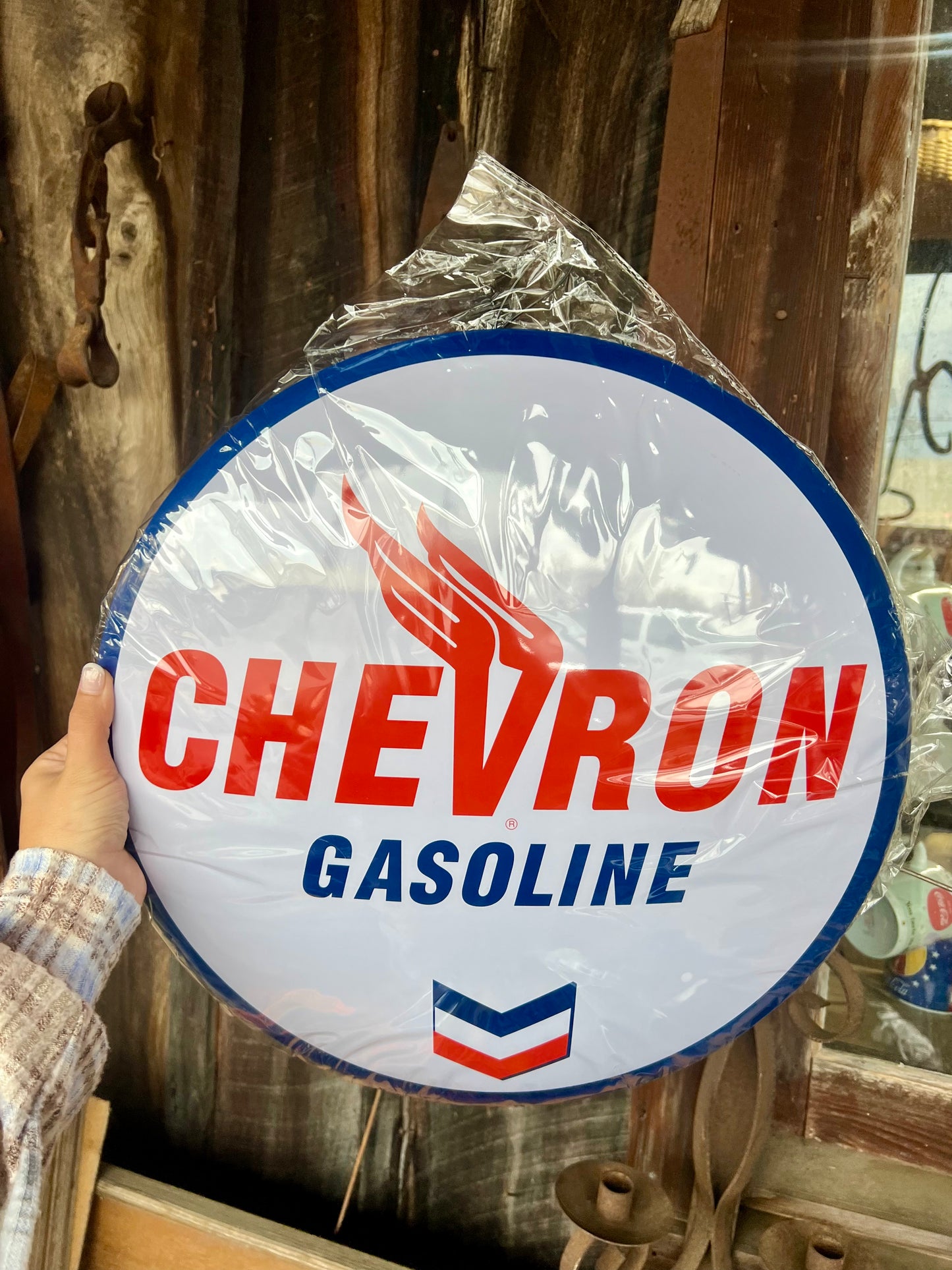Chevron Gasoline Dome Sign