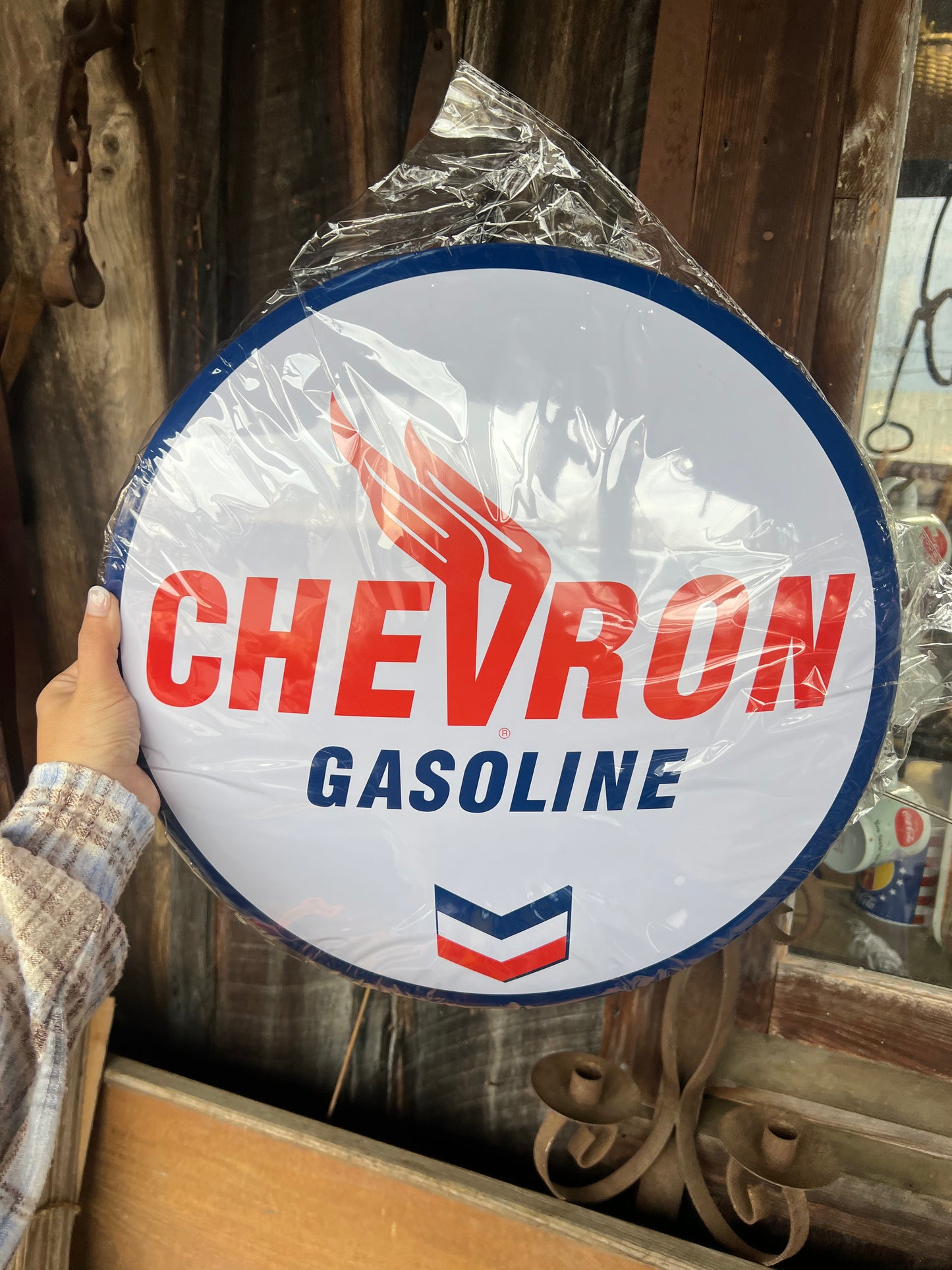 Chevron Gasoline Dome Sign