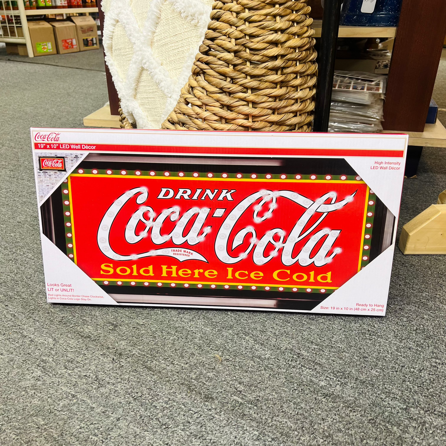 Drink Coca Cola Sold Here Ice Cold LED Coke Sign