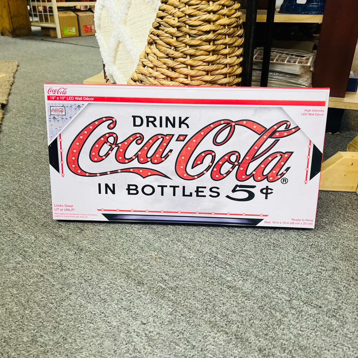 Drink Coca Cola In Bottles 5 Cents LED Sign