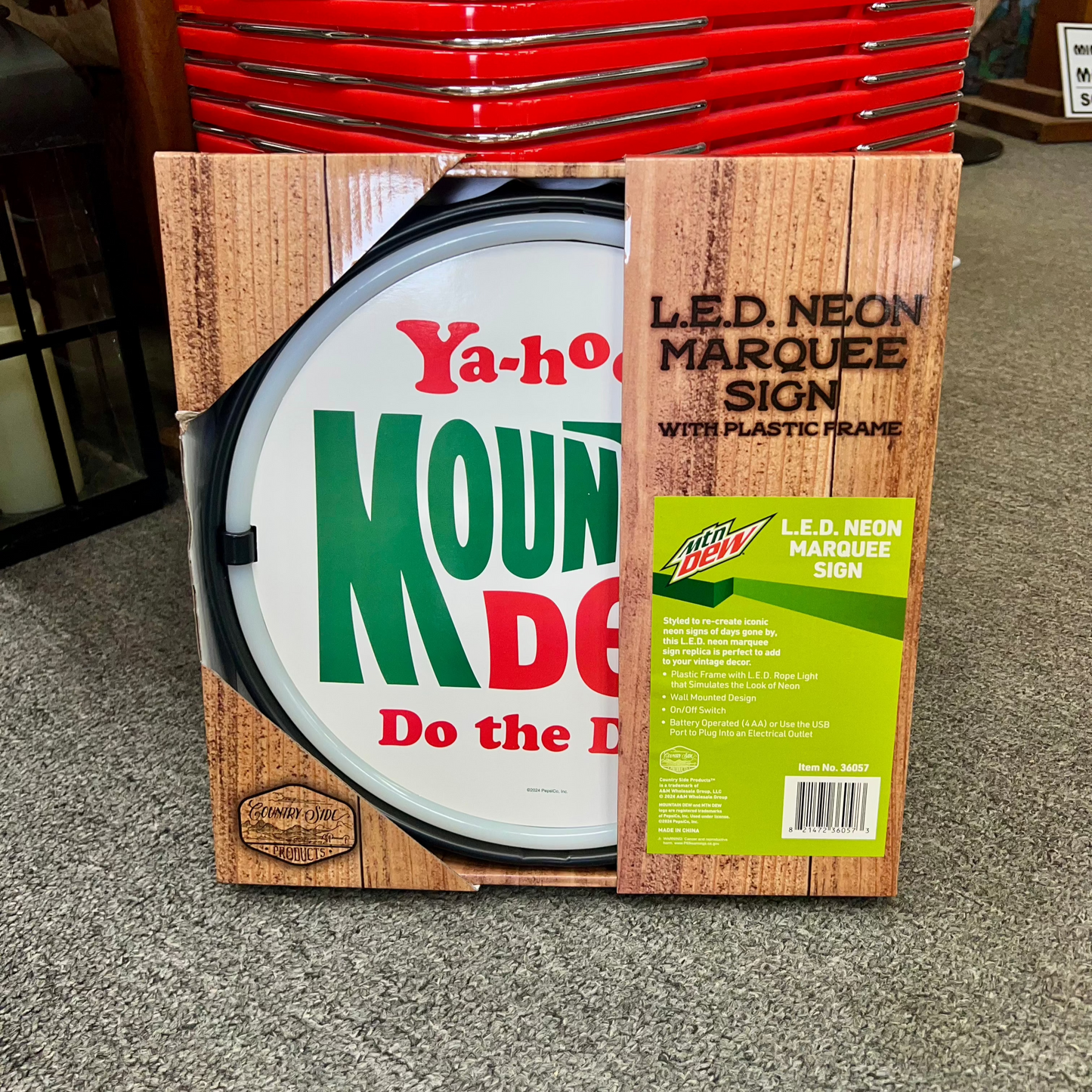 Ya-hooo! Mountain Dew Do the Dew LED Neon Marquee Circle Rope Sign