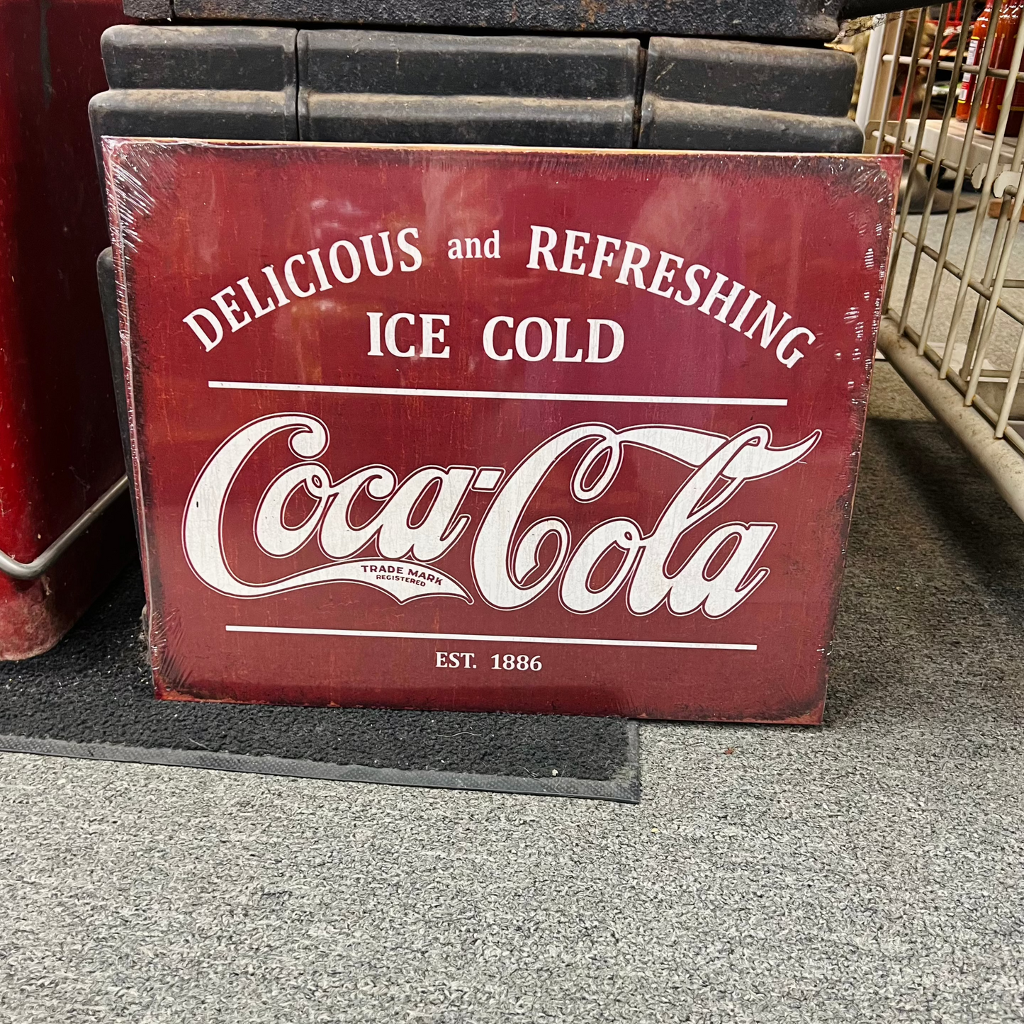 Delicious and Refreshing Coca Cola Est. 1886 Metal Sign