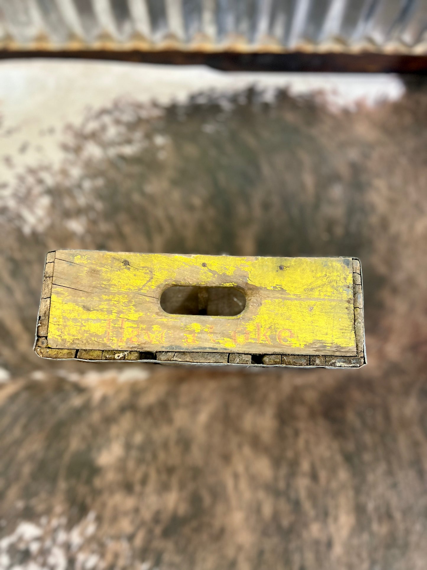 Vintage Yellow Coca Cola Crate