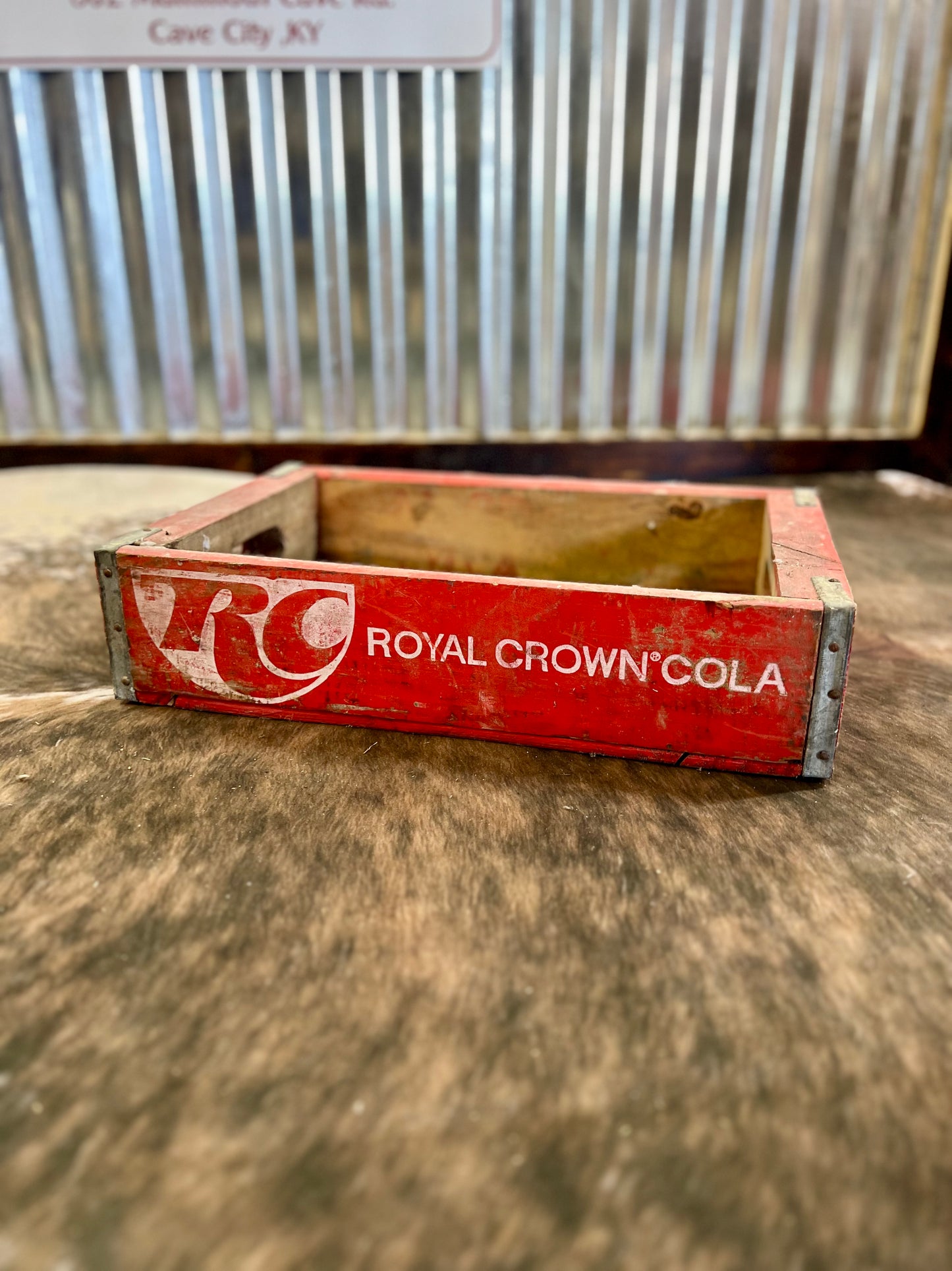 Vintage RC Cola Crate Red