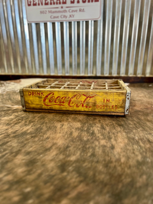 Vintage Yellow Coca Cola Crate