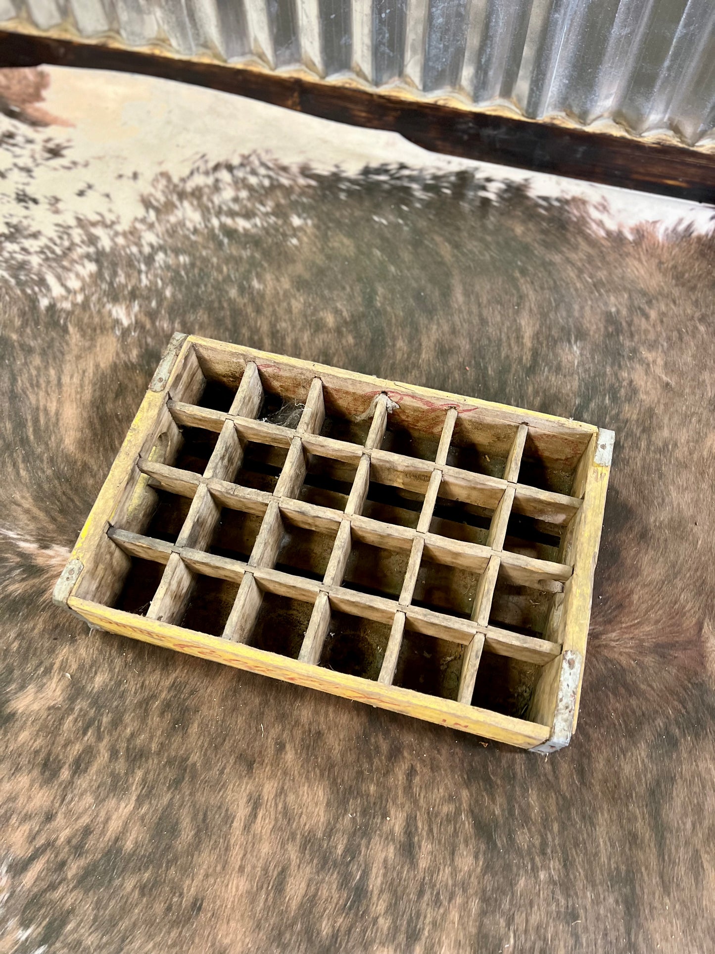 Vintage Yellow Coca Cola Crate