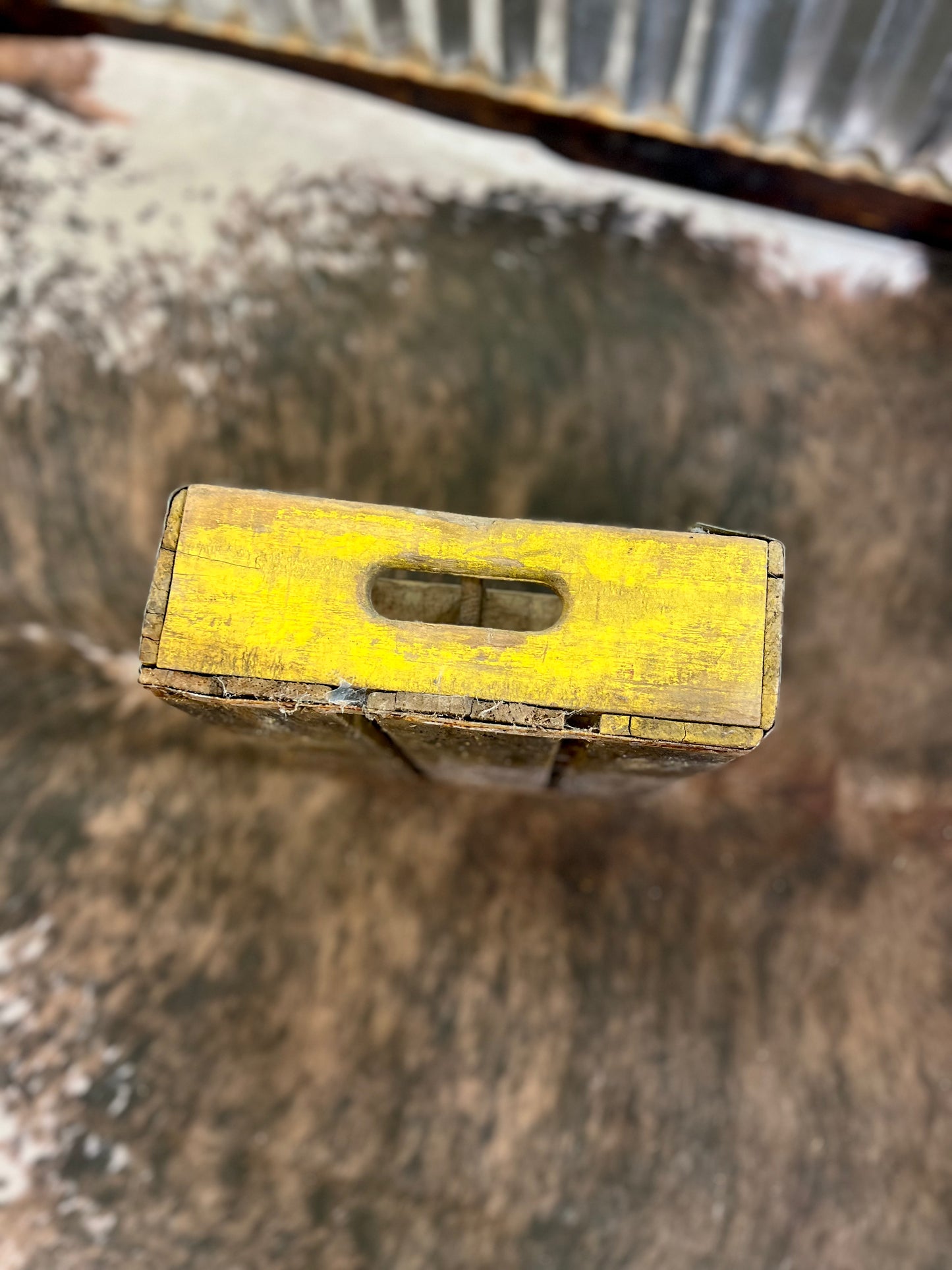Vintage Yellow Coca Cola Crate