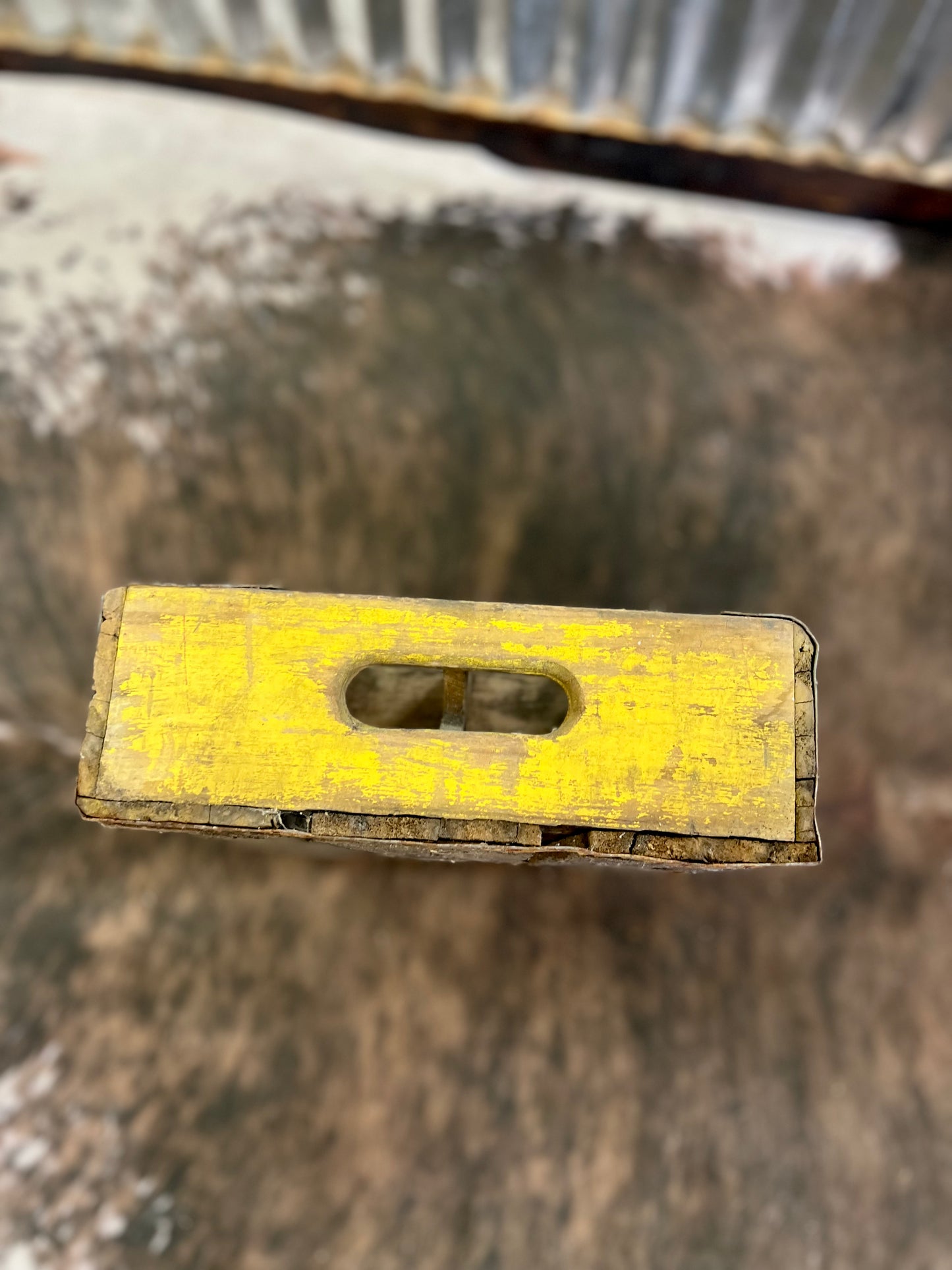 Vintage Yellow Coca Cola Crate