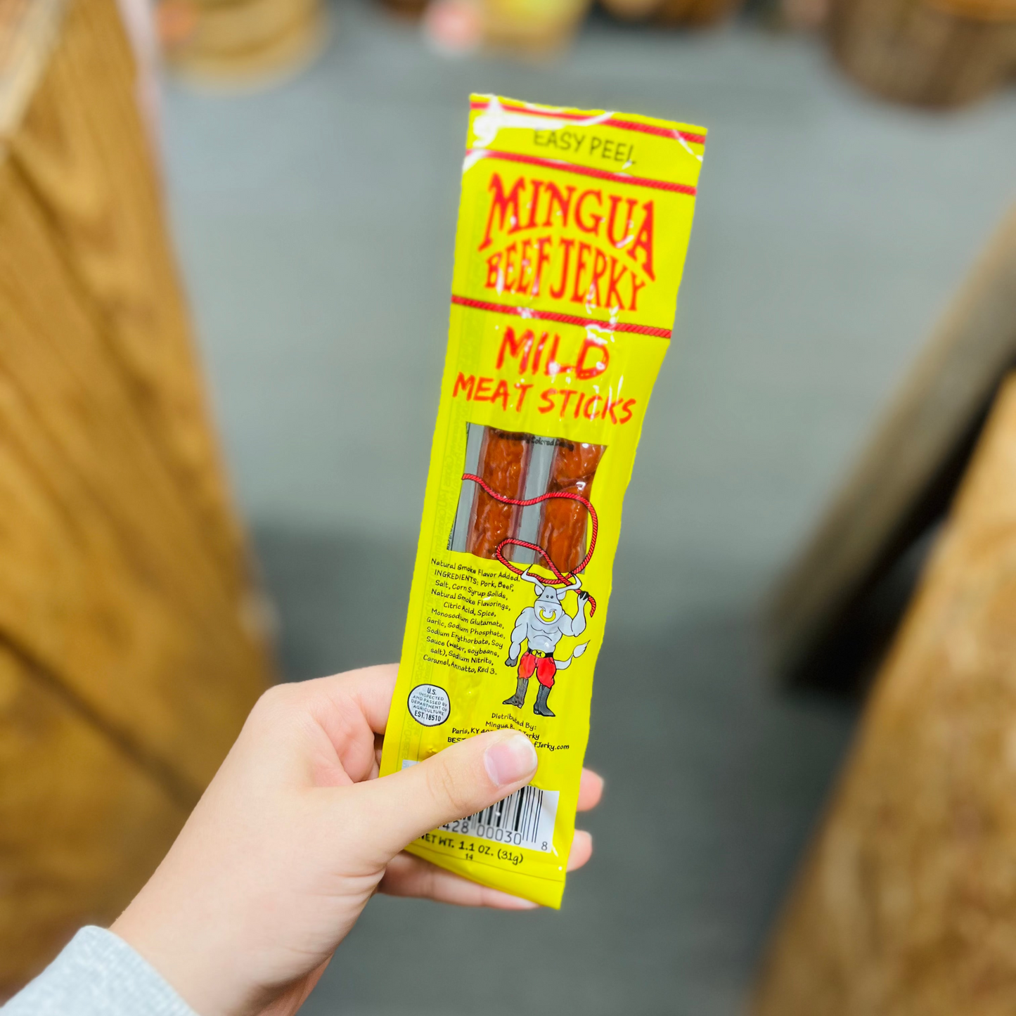 Mingua Beef Jerky Mild Meat Sticks