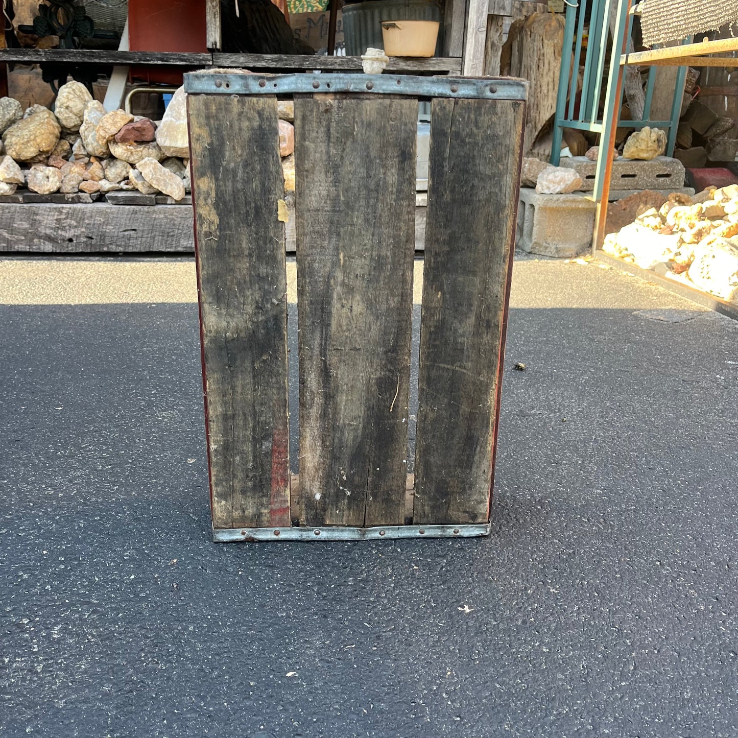 RC Royal Crown Cola Red Crate with a Busted End