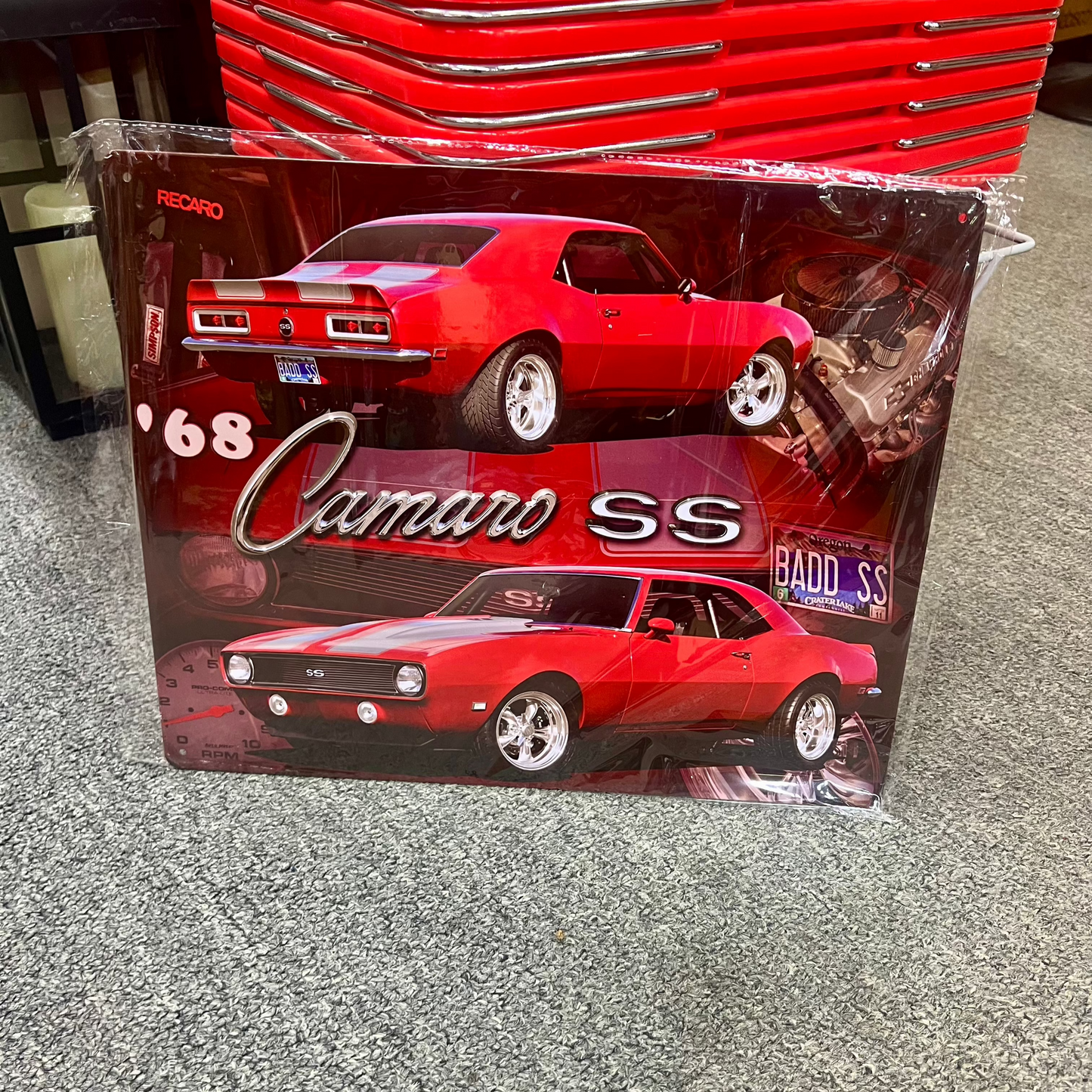 1968 Camaro SS Metal Sign