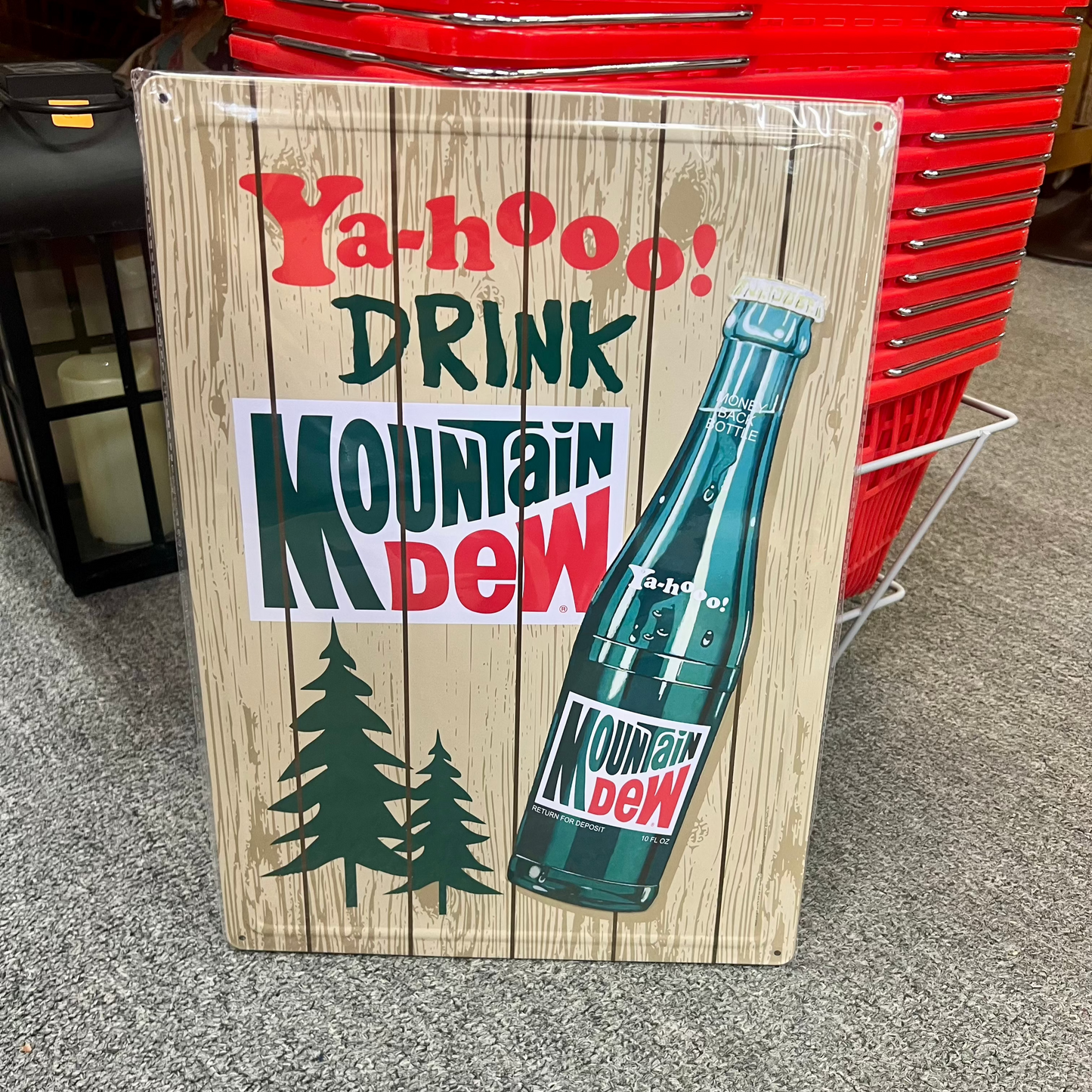 Ya-hooo! Drink Mountain Dew Metal Sign