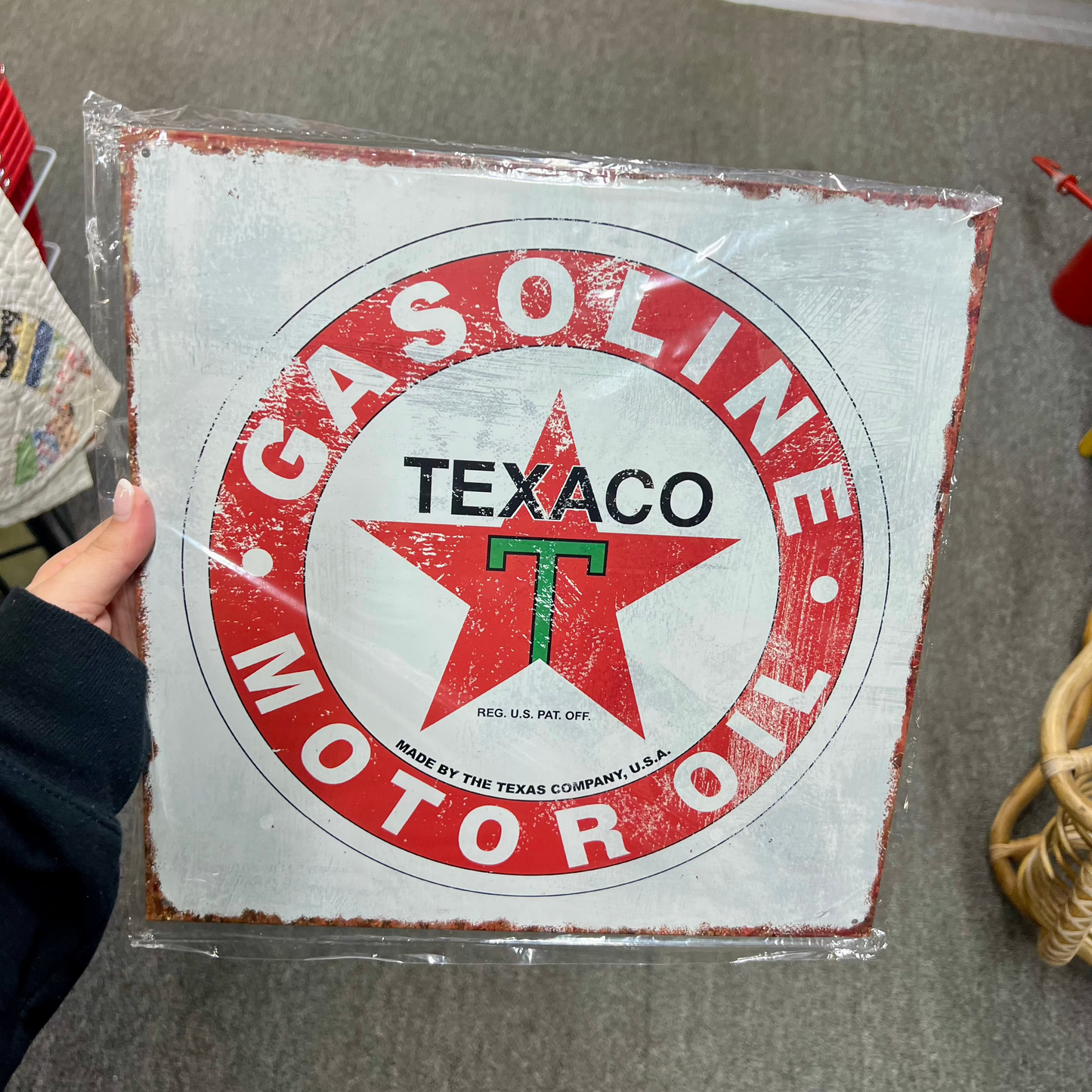 Texaco Square Metal Sign