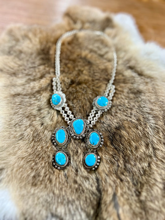 The Lil Sleeping Beauty Squash Blossom Necklace