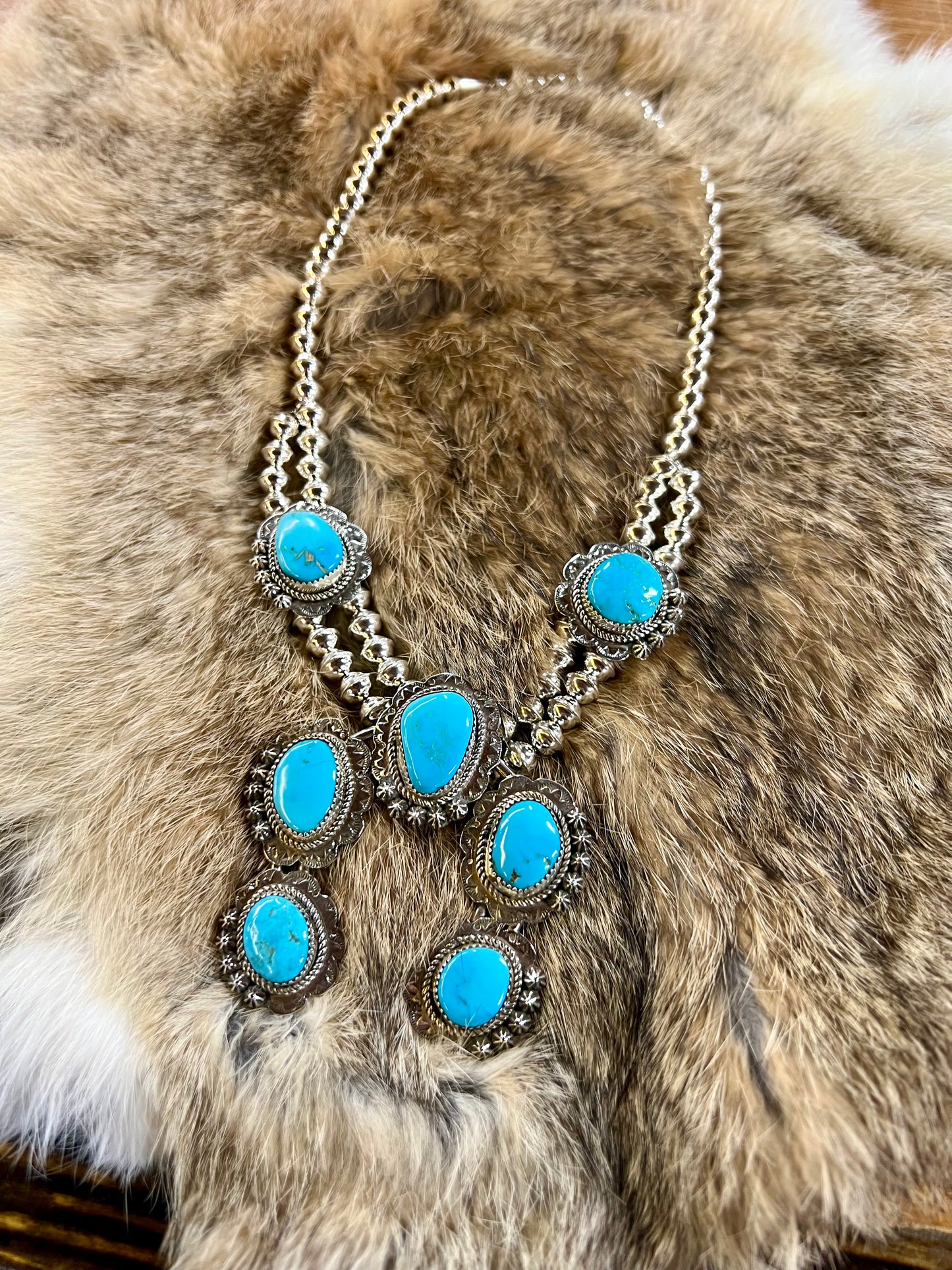 The Lil Sleeping Beauty Squash Blossom Necklace