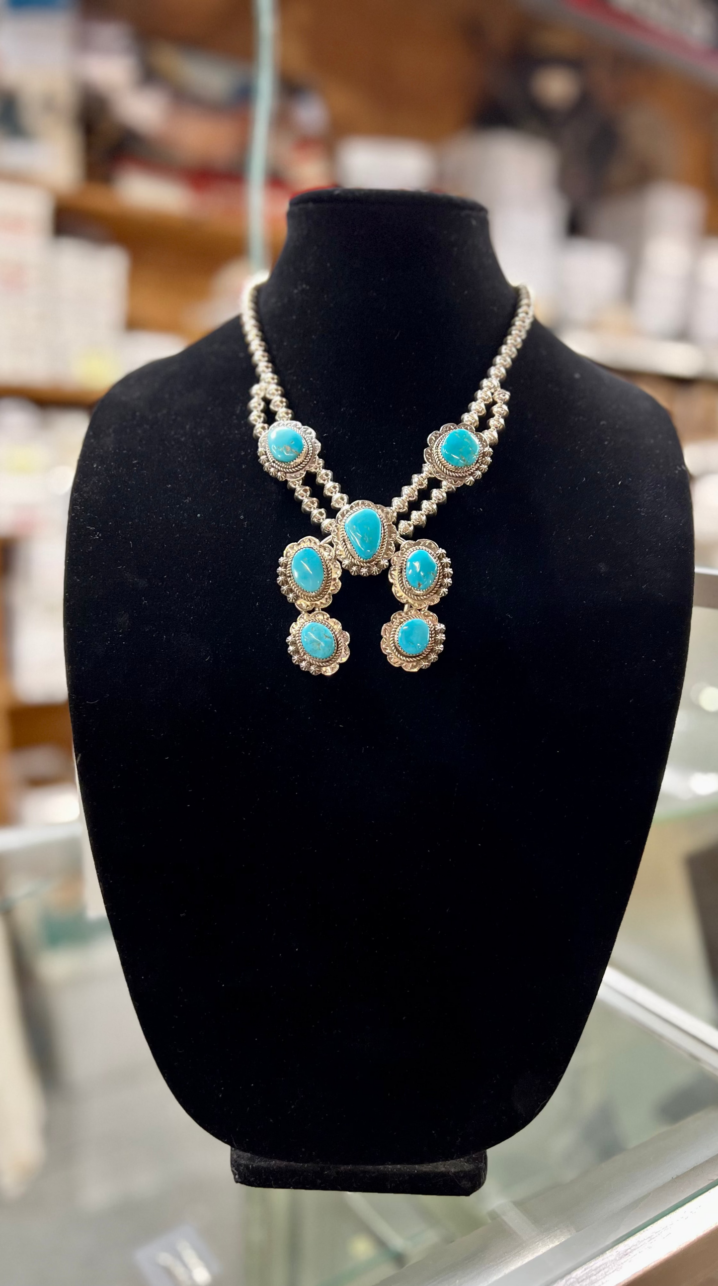 The Lil Sleeping Beauty Squash Blossom Necklace