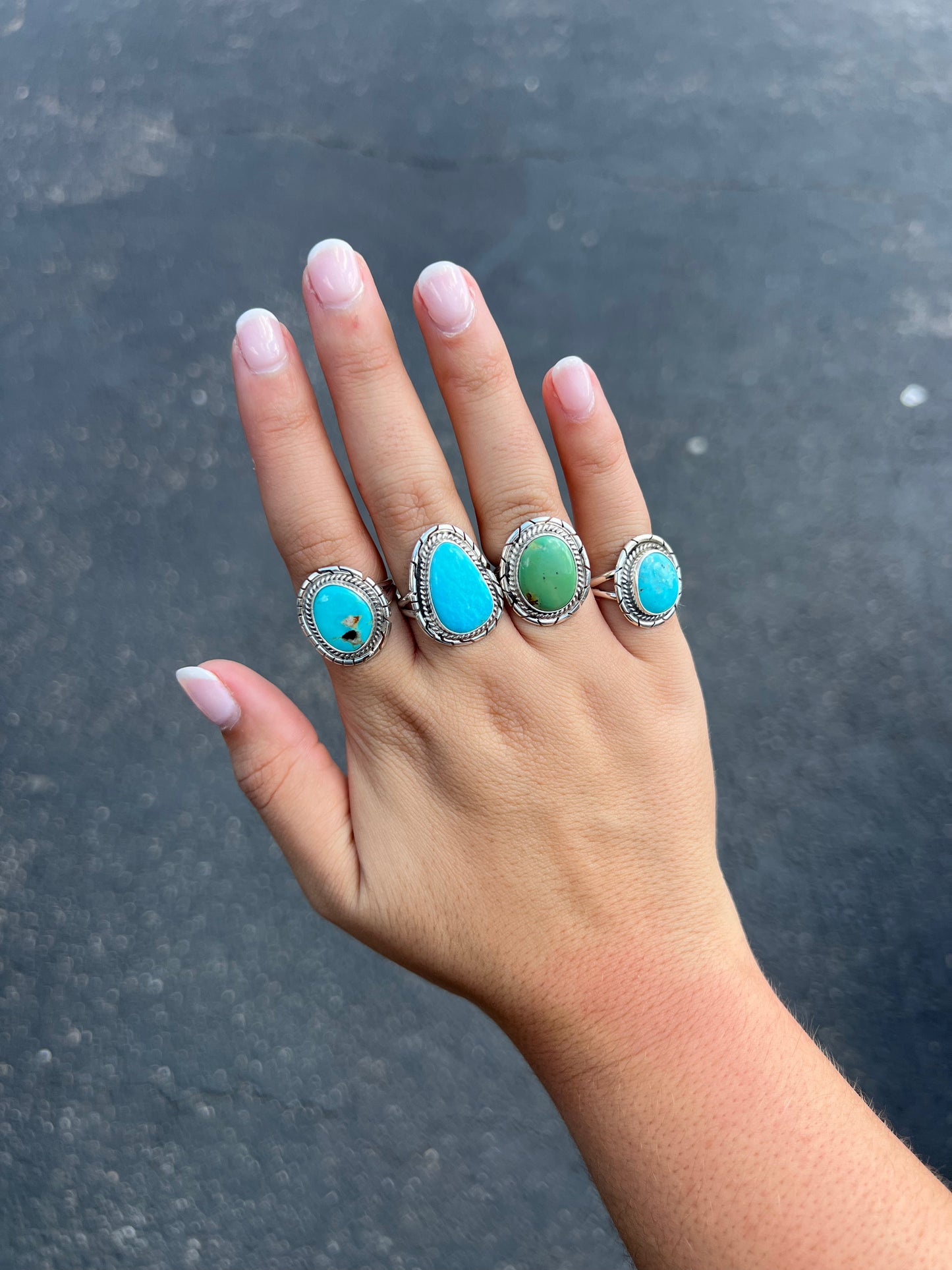 Dixie Sterling Silver and Genuine Turquoise Ring
