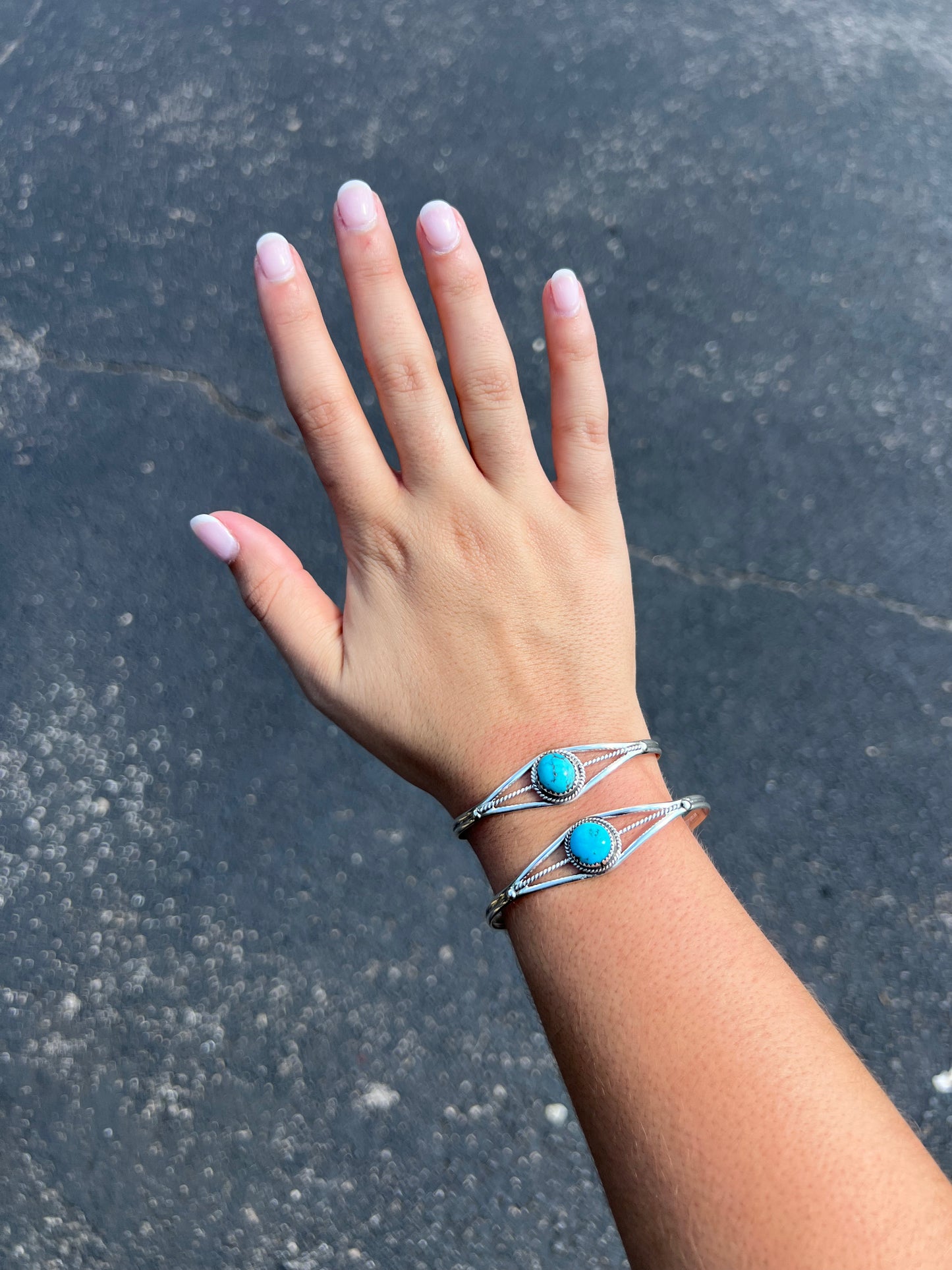The Sadie Genuine Turquoise Sterling Silver Cuff Bracelet