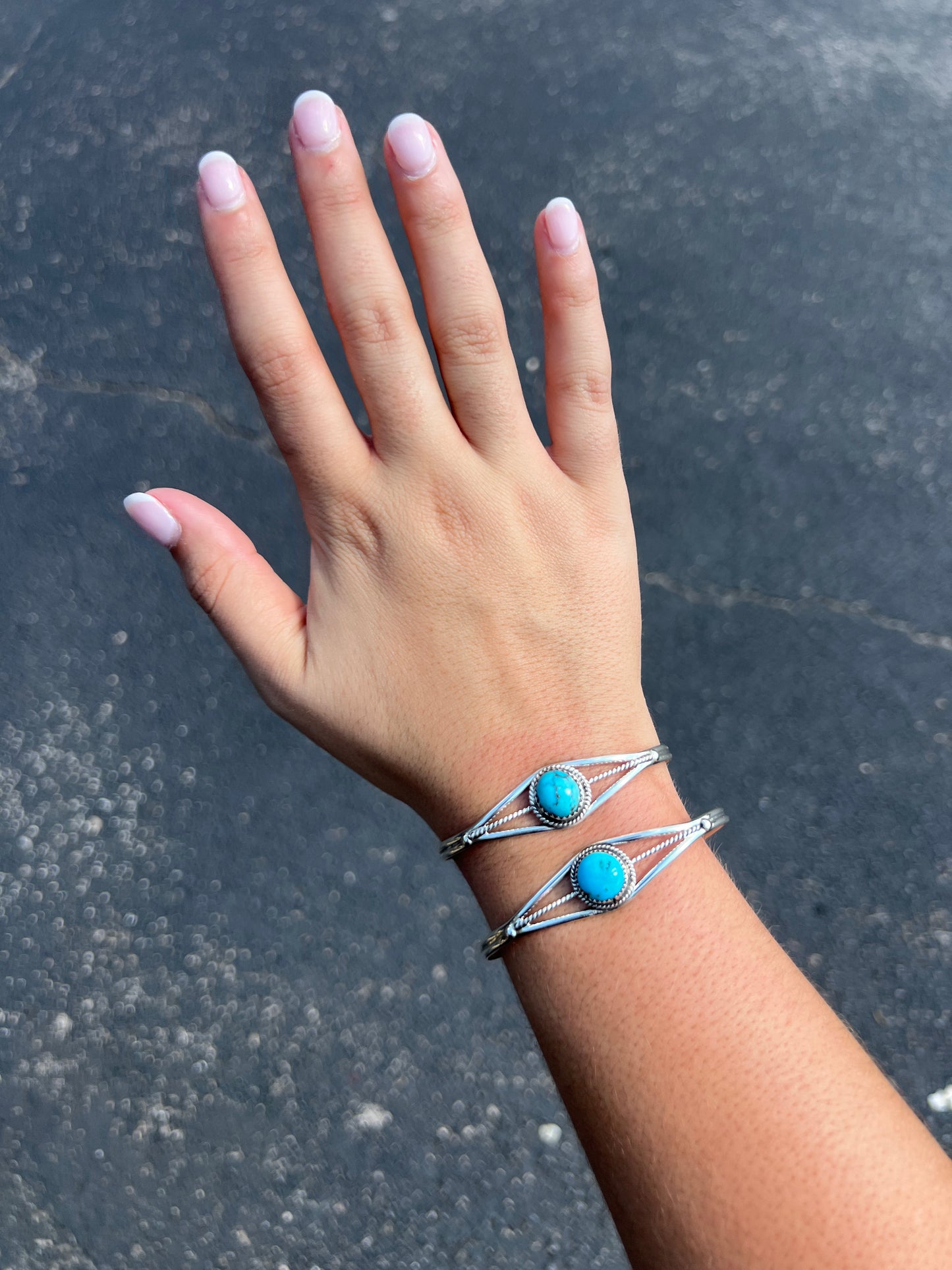 The Sadie Genuine Turquoise Sterling Silver Cuff Bracelet