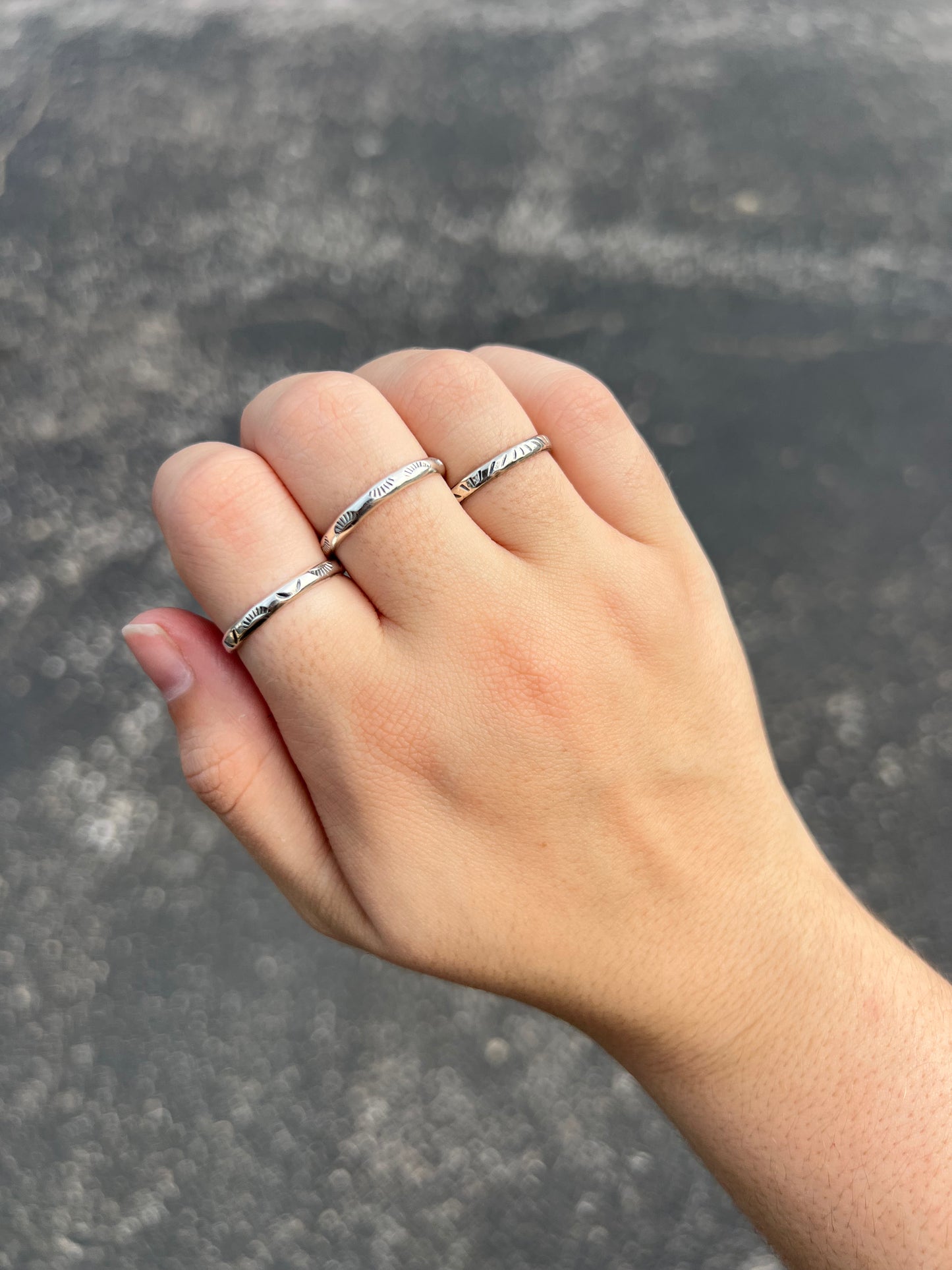 The Saylor Sterling Silver Stamped Ring