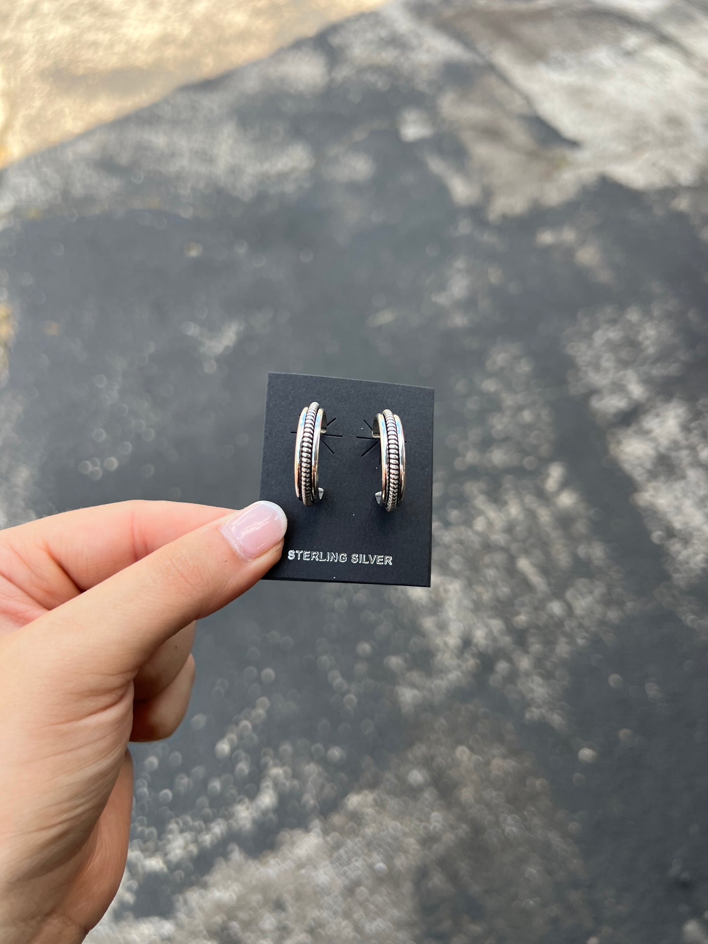 Sterling Silver Coil Hoop Earrings