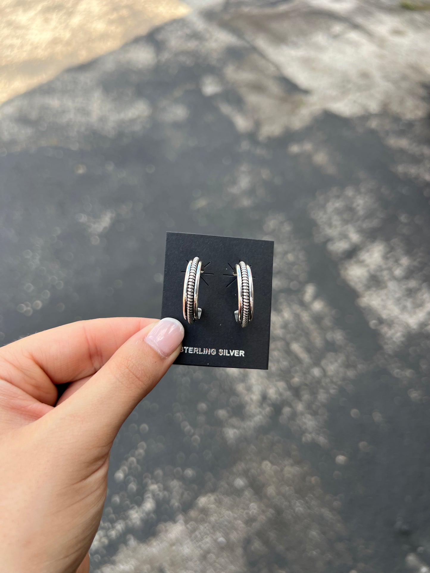 Sterling Silver Coil Hoop Earrings