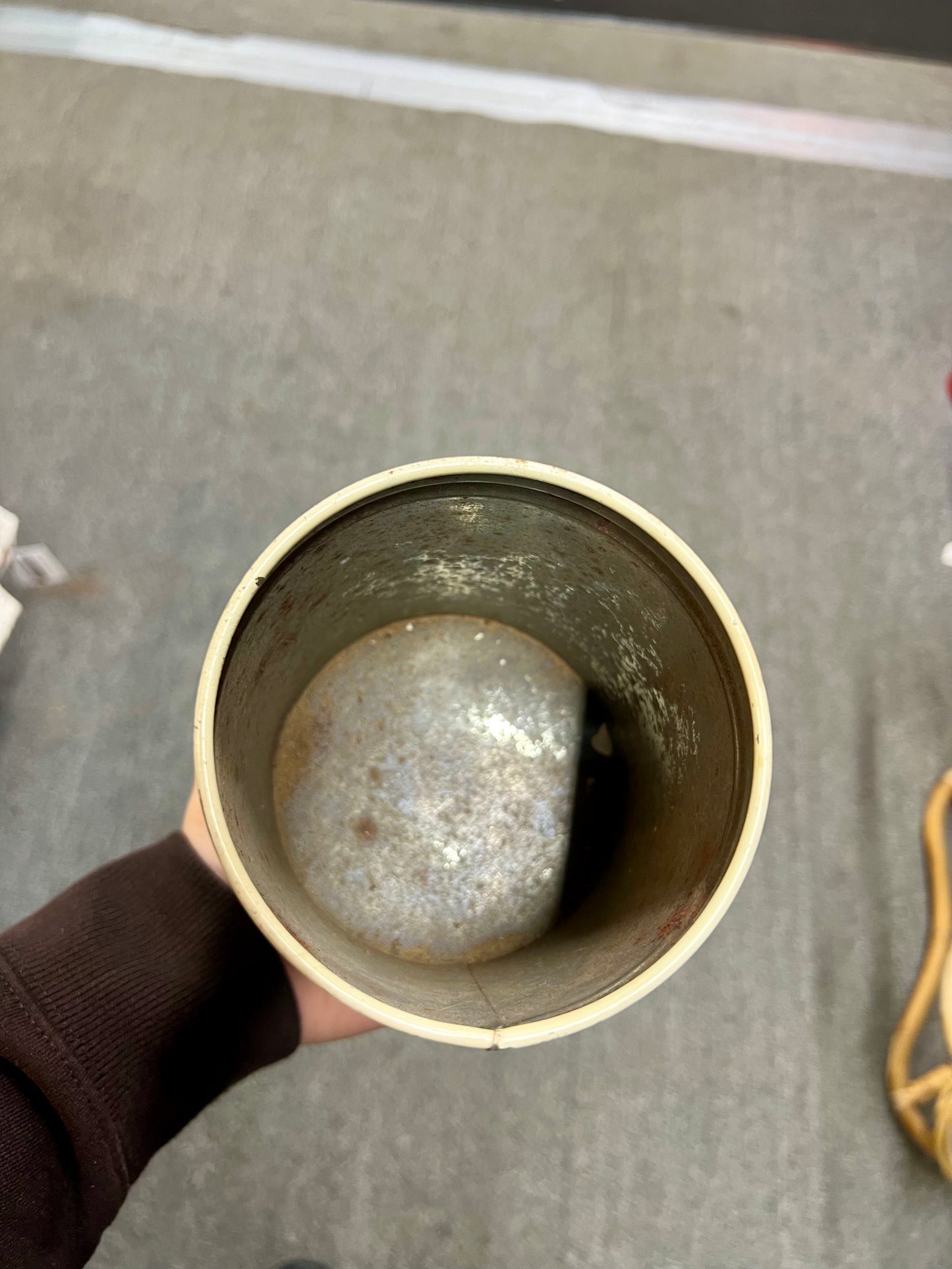 Old Kitchen Tin with matching Lid "Soy Beans"