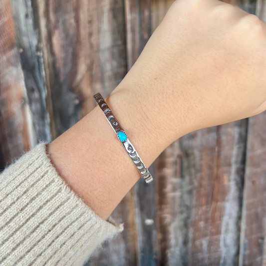 Navajo Sleeping Beauty Stud Cuff