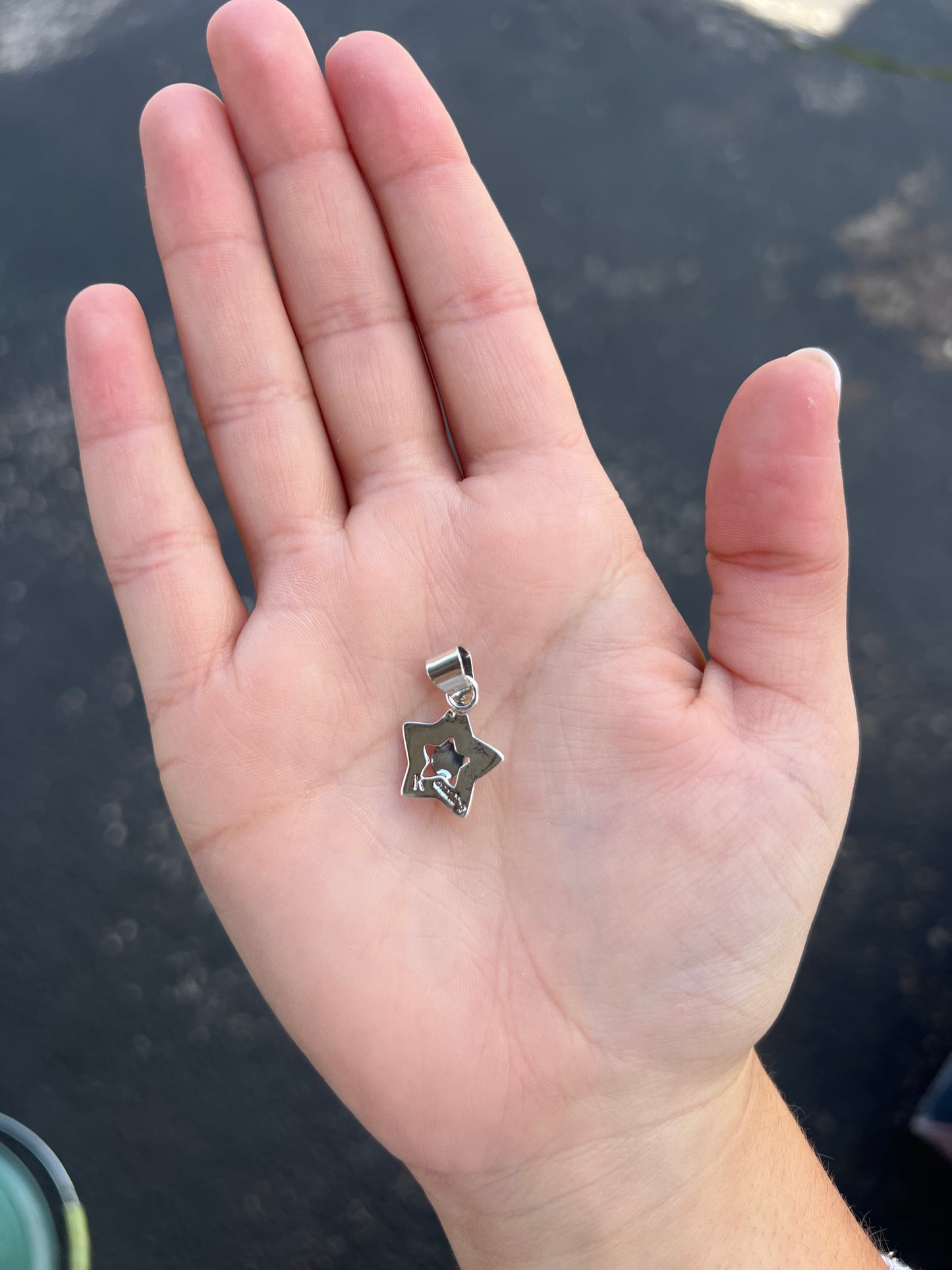 Genuine Turquoise Sterling Silver Star, Lightning Bolt, or Horseshoe Pendant