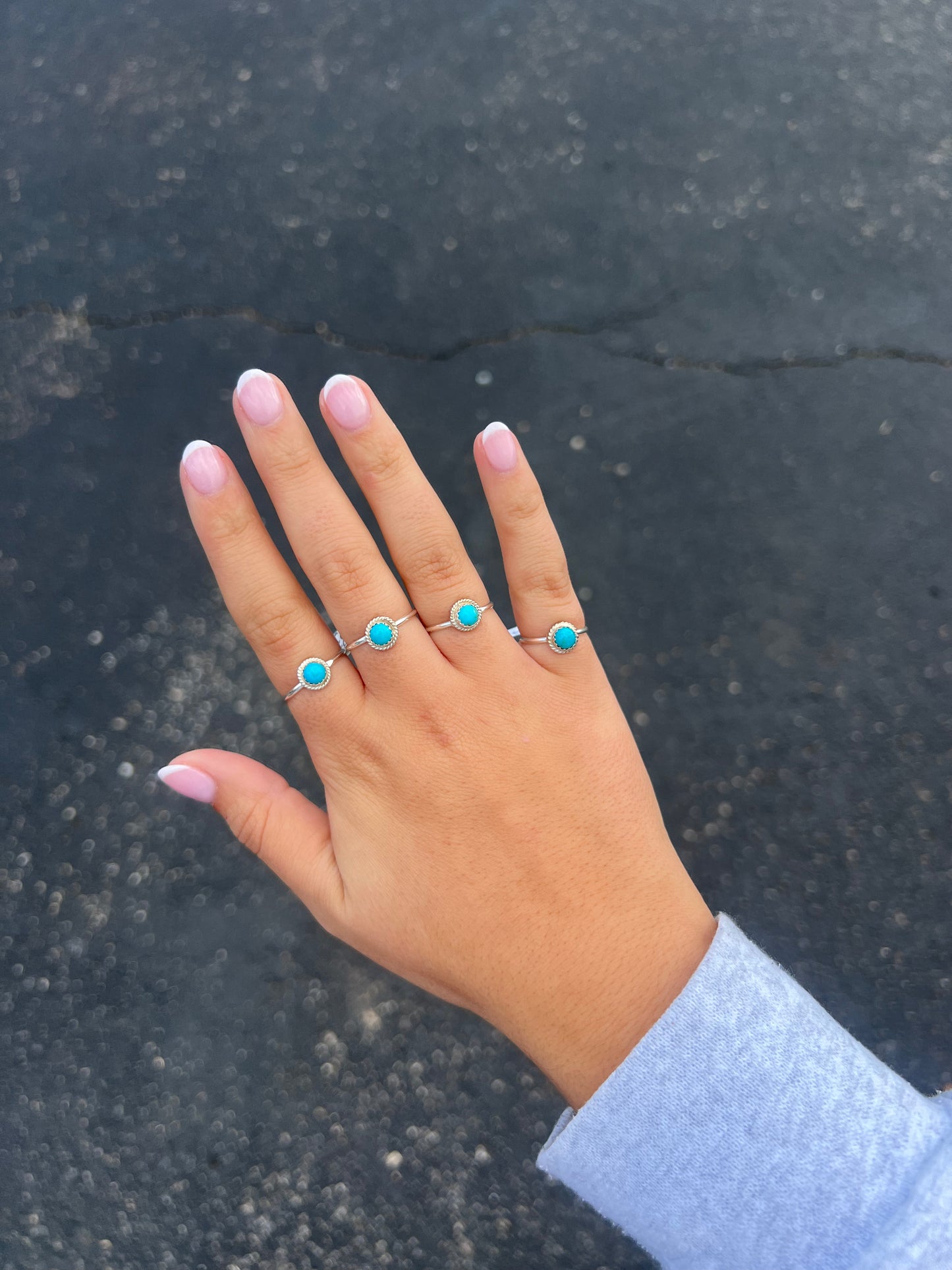 The Round Pen Genuine Turquoise Sterling Silver Ring