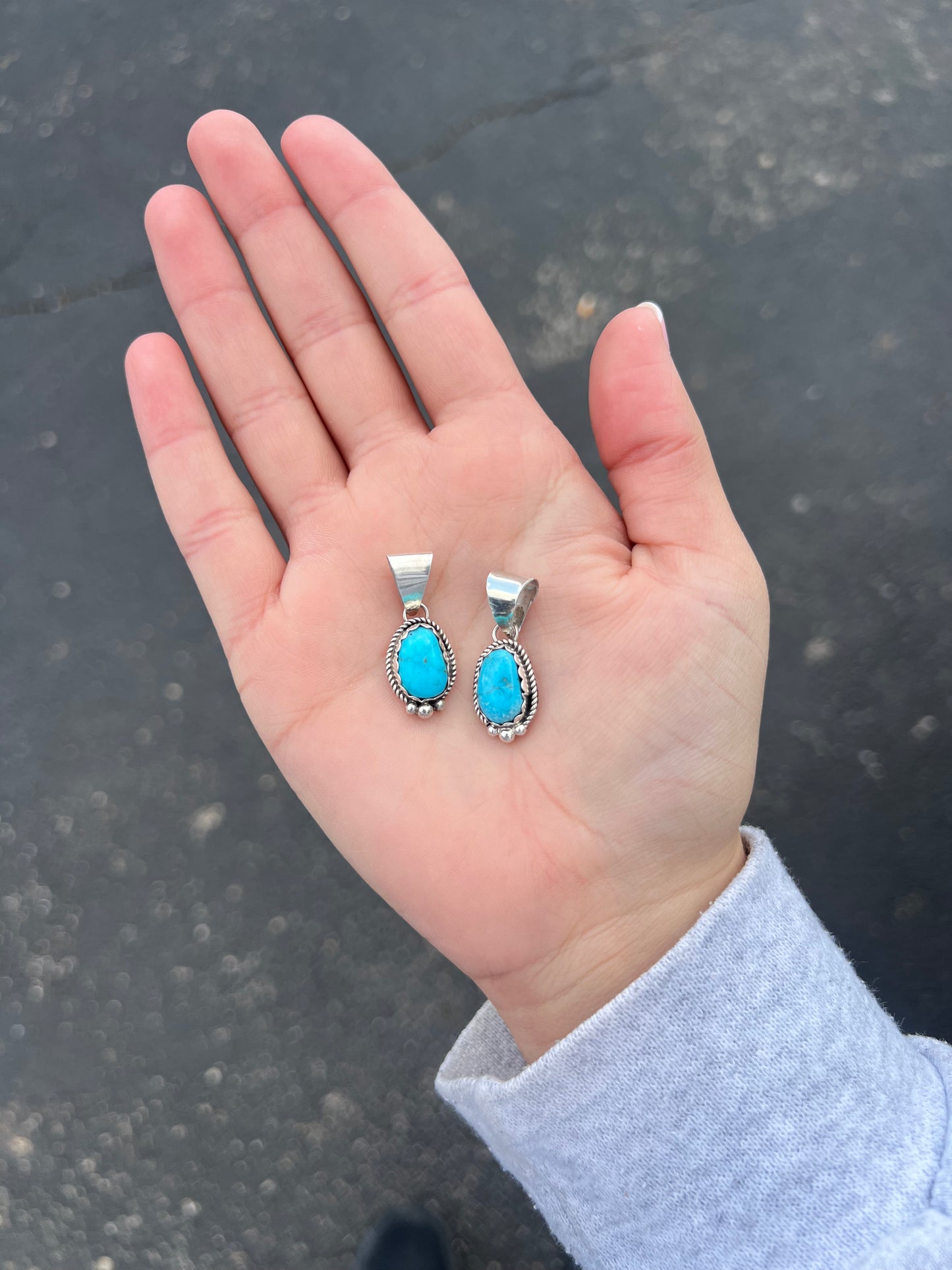 The Blair Genuine Kingman Turquoise Sterling Silver Pendant