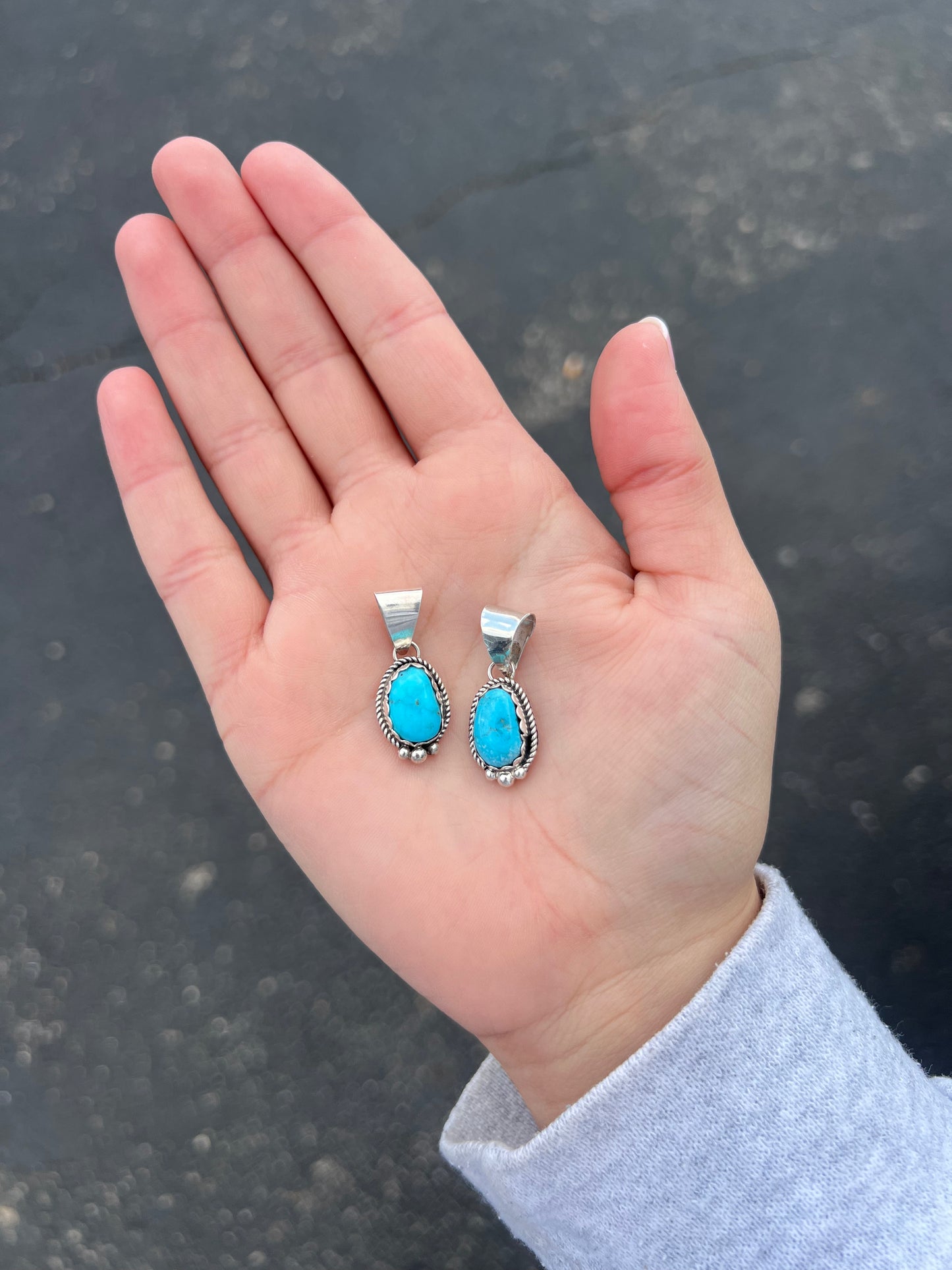 The Blair Genuine Kingman Turquoise Sterling Silver Pendant