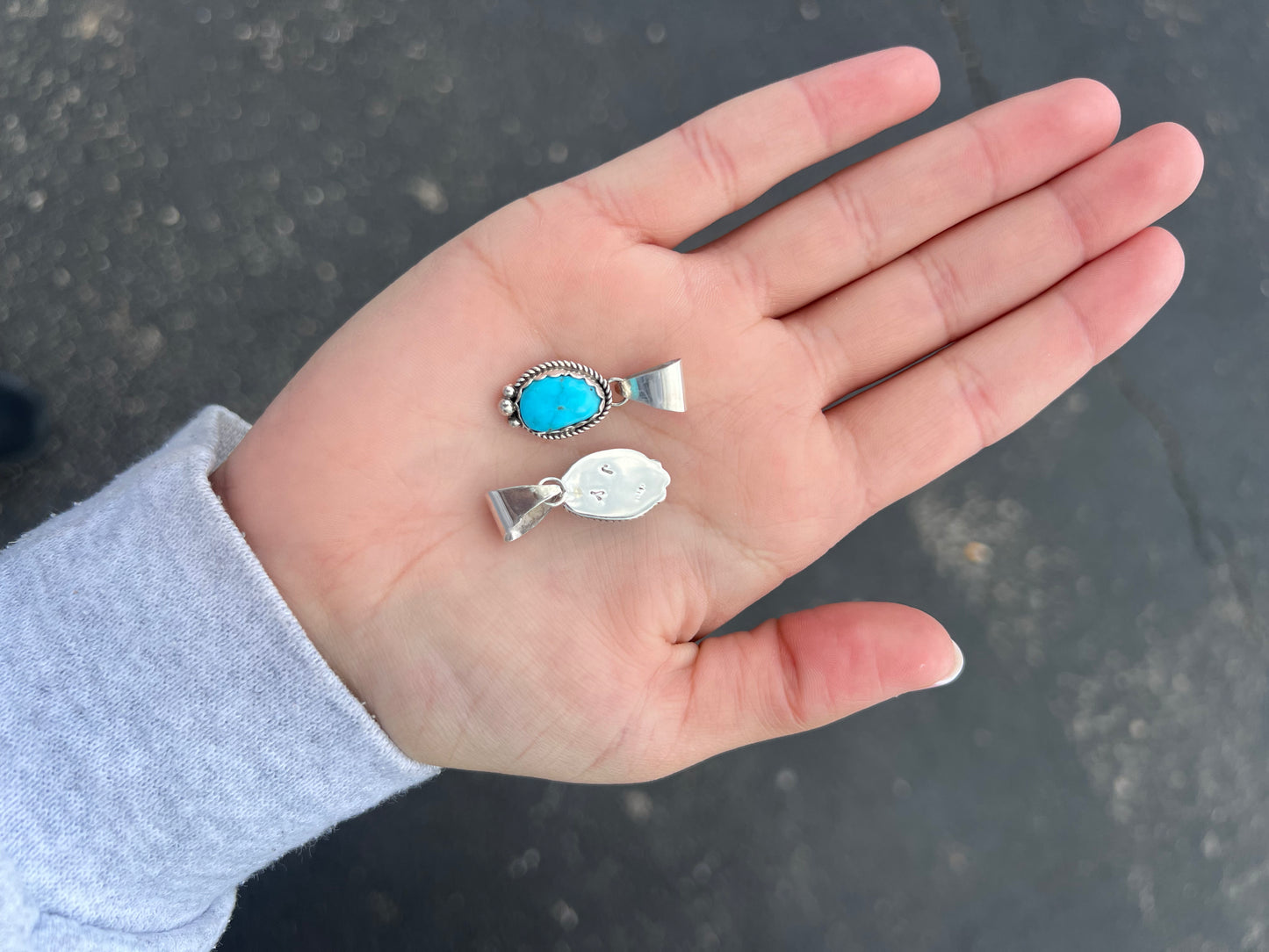 The Blair Genuine Kingman Turquoise Sterling Silver Pendant