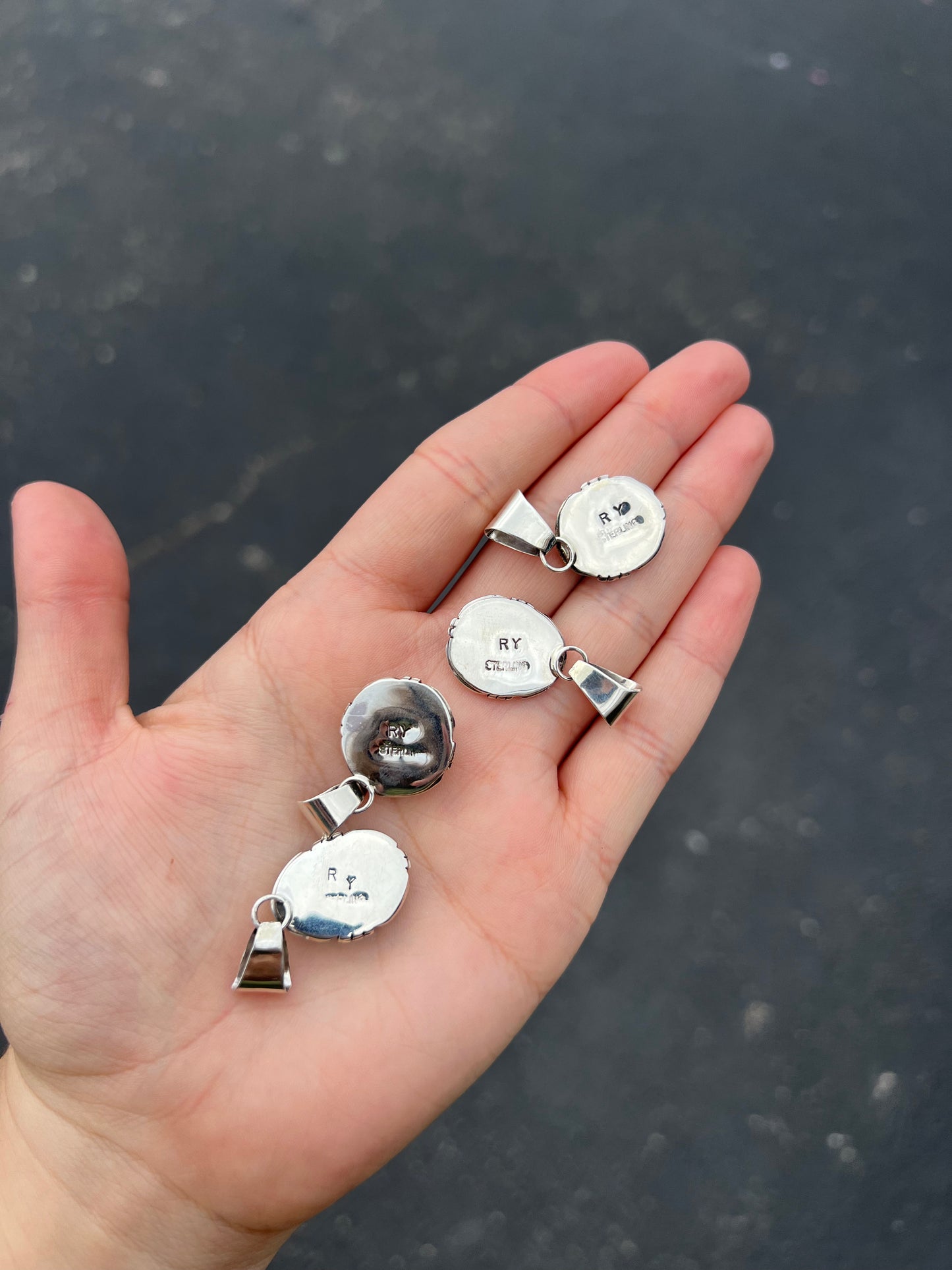 Genuine Turquoise Oval Pendant